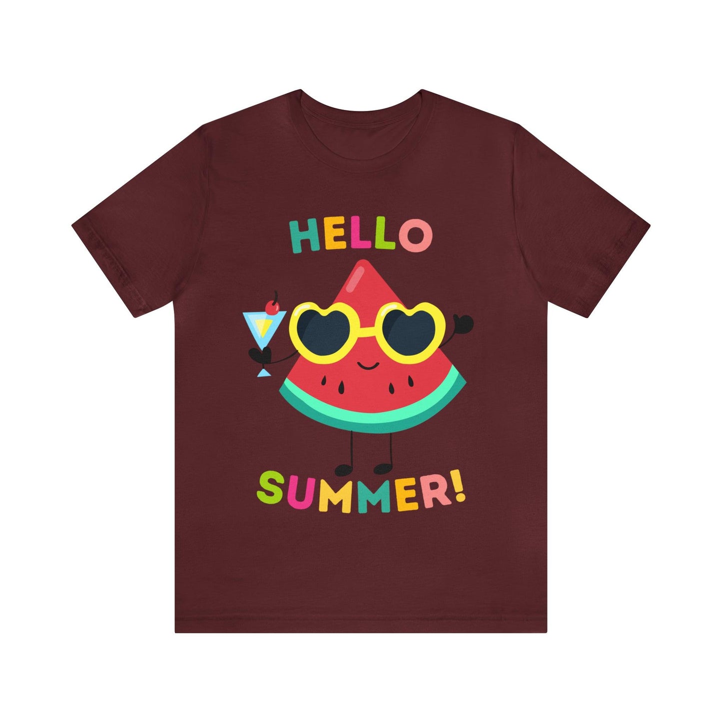 Hello Summer Shirt, Funny Summer Casual Top Tee,Unisex Summer Tshirt Ladies