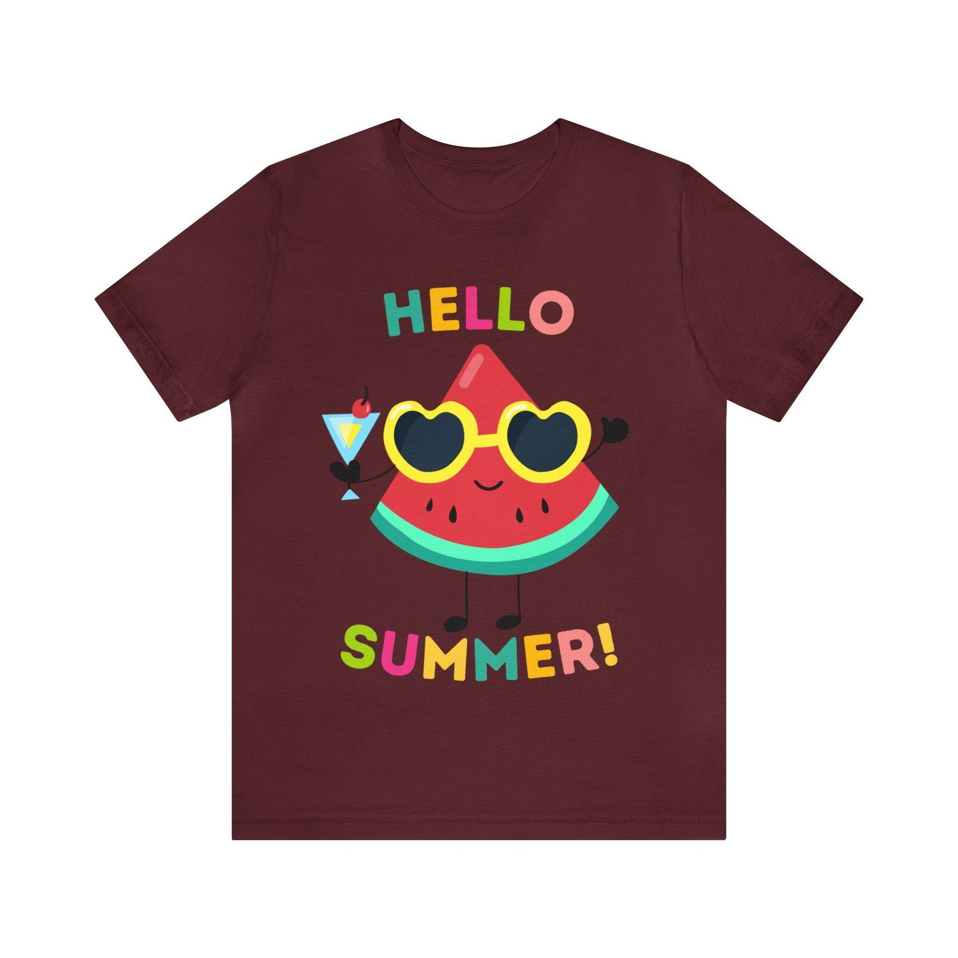 Hello Summer Shirt, Funny Summer Casual Top Tee,Unisex Summer Tshirt Ladies - Giftsmojo