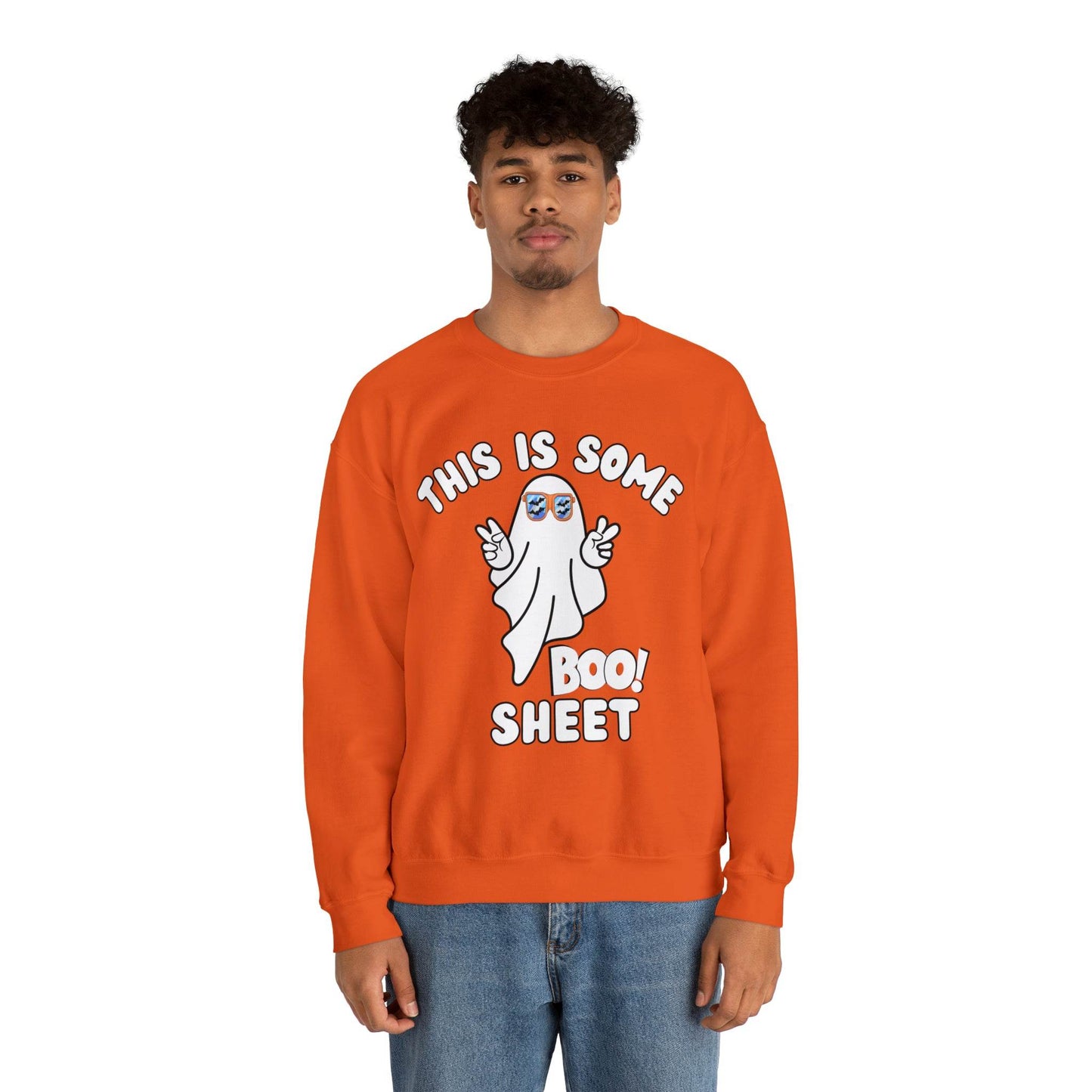 This Is Some Boo Sheet Ghost Sweatshirt Cute Ghost Sweatshirt Boo Ghost Sweatshirt Gift Shirt Funny Halloween Shirt Spooky Season Shirt - Giftsmojo