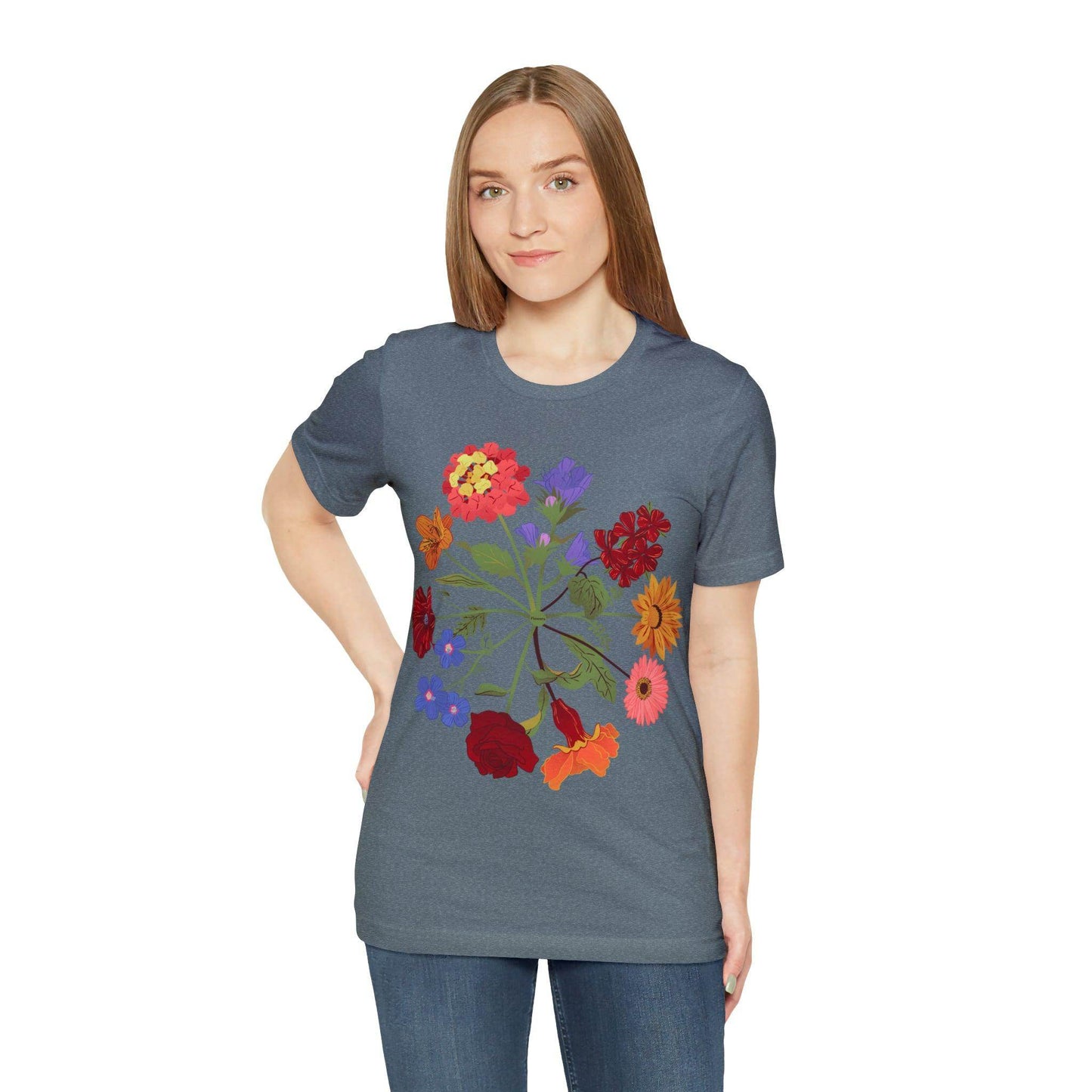 Wildflower Tshirt, Flower Shirt, Types of Flowers Shirt, Floral Tshirt, Gift for Women, Ladies Shirts Best Friend Gift, Plant Mom Nature Tee - Giftsmojo