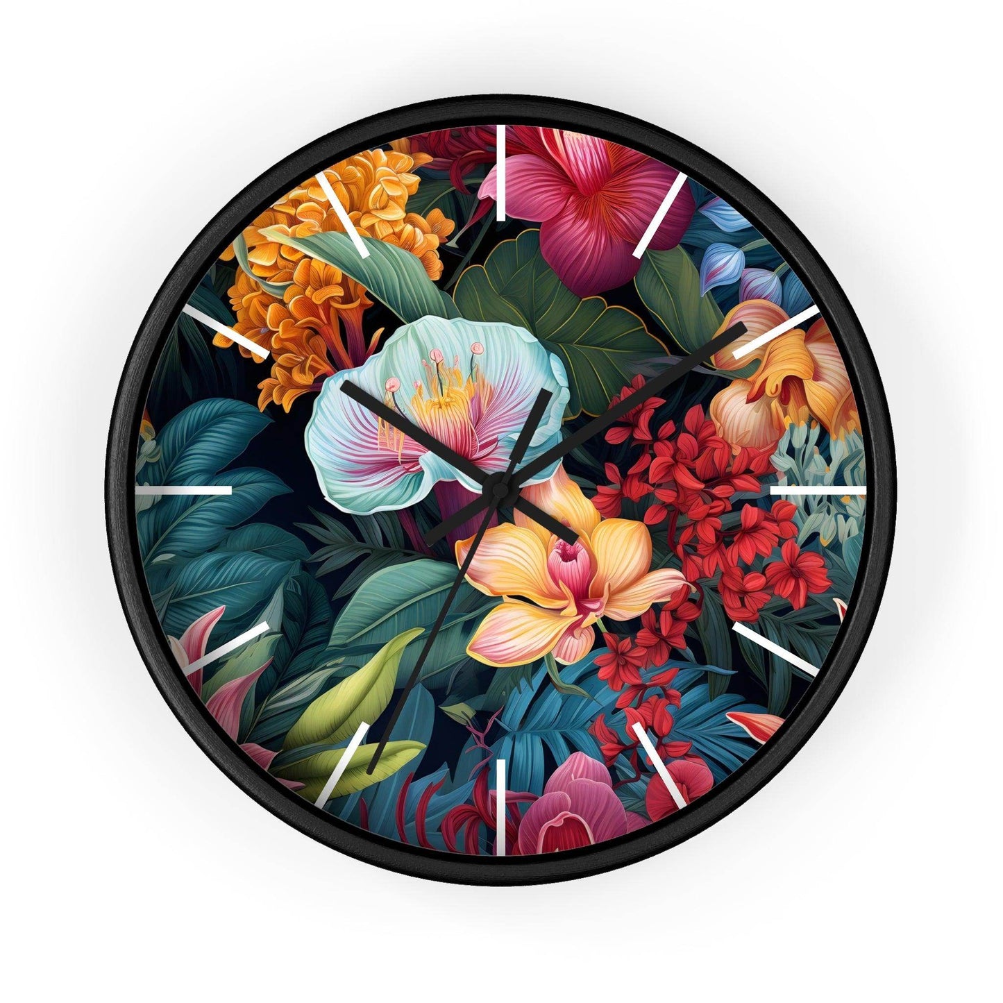 Wild Flower Wall Clock Flower Wall Clocks Home Clock Spring Clock Floral Clock Home Decor - Giftsmojo