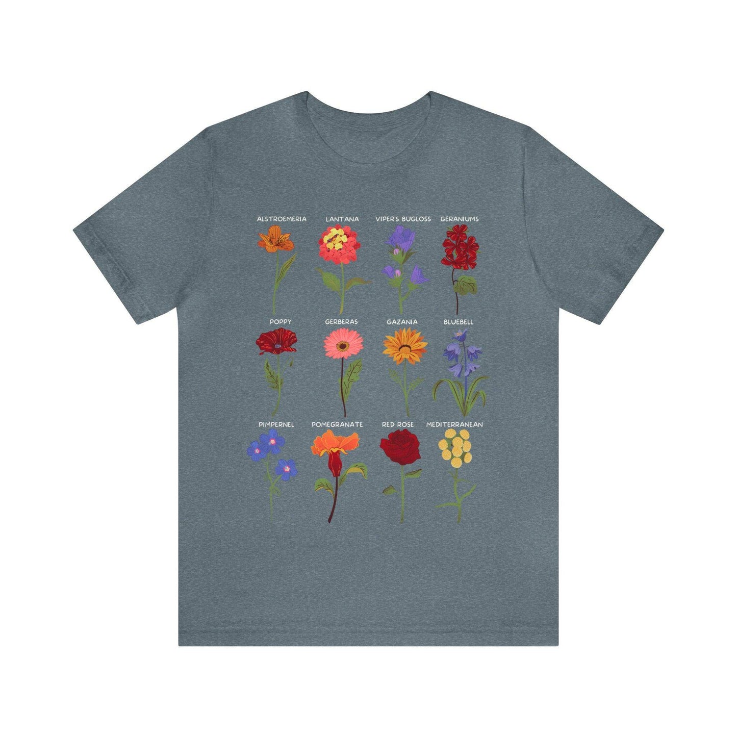 Wildflower Tshirt, Flower Shirt, Types of Flowers Shirt, Floral Tshirt, Gift for Women, Ladies Shirts Best Friend Gift, Plant Mom Nature Tee - Giftsmojo