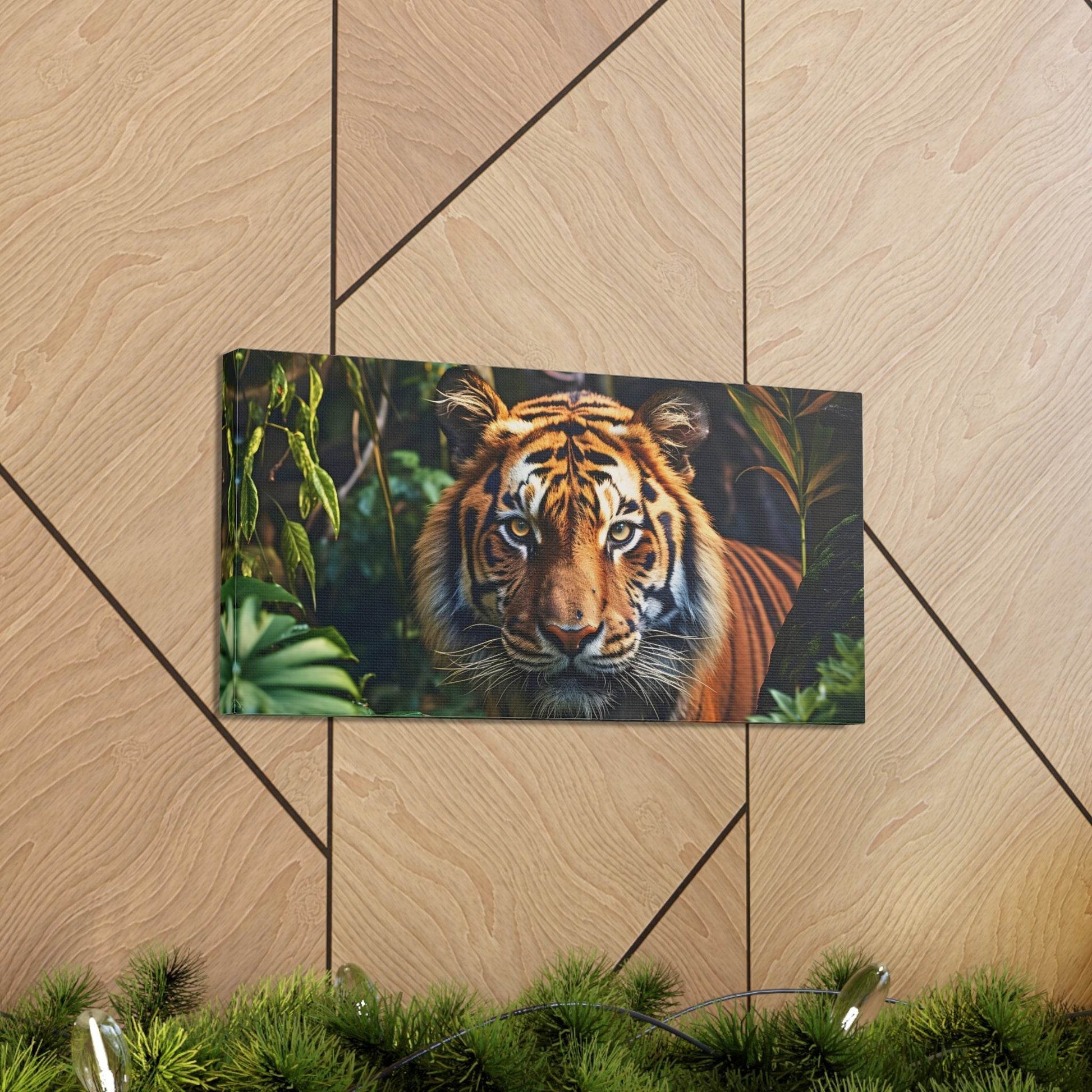 Tiger In Nature Art Canvas Gallery Wraps Tiger Print Large Canvas Art Animal Wall Art minimalist Wall Art Lover Gift - Giftsmojo