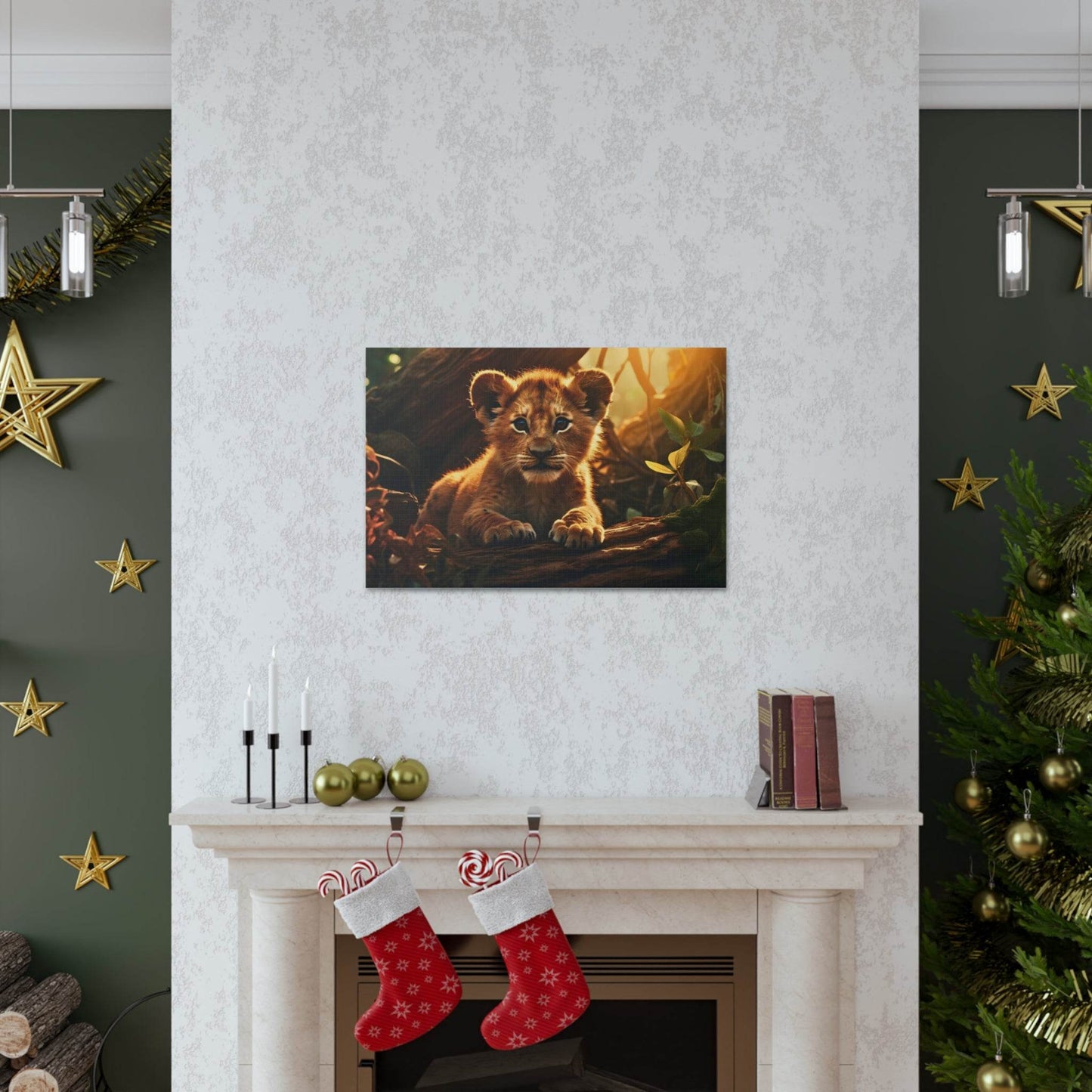 Baby Lion Cub Print Animal Nature Art Safari Nursery Canvas Gallery Wraps Baby Lion Print Large Canvas Art Animal Wall Art Lover Gift - Giftsmojo