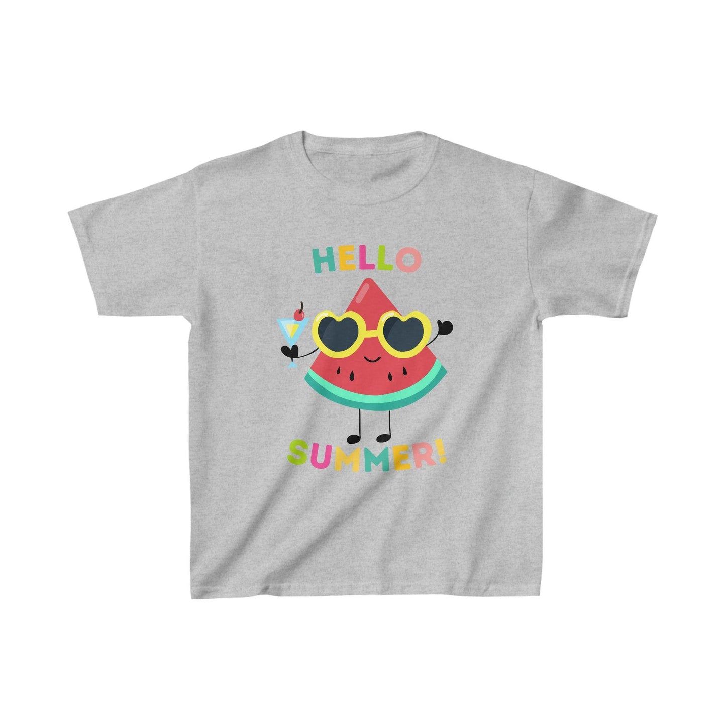 Kids Hello Summer Tee, Summer shirt for Kids birthday gift Kids Casual Top - Giftsmojo