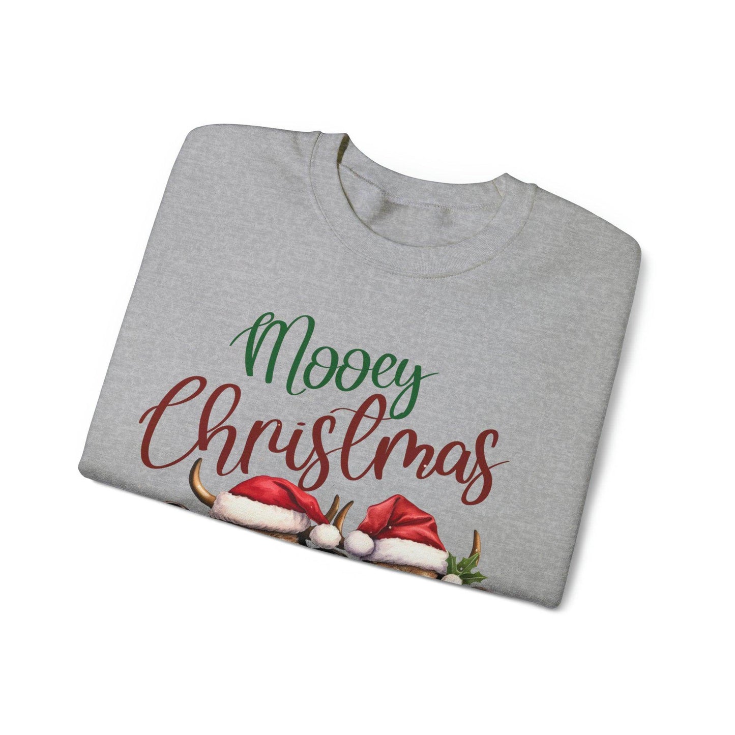 Farm Christmas Sweatshirt Christmas on The Farm Sweatshirt Mooey Christmas Sweatshirt - Giftsmojo