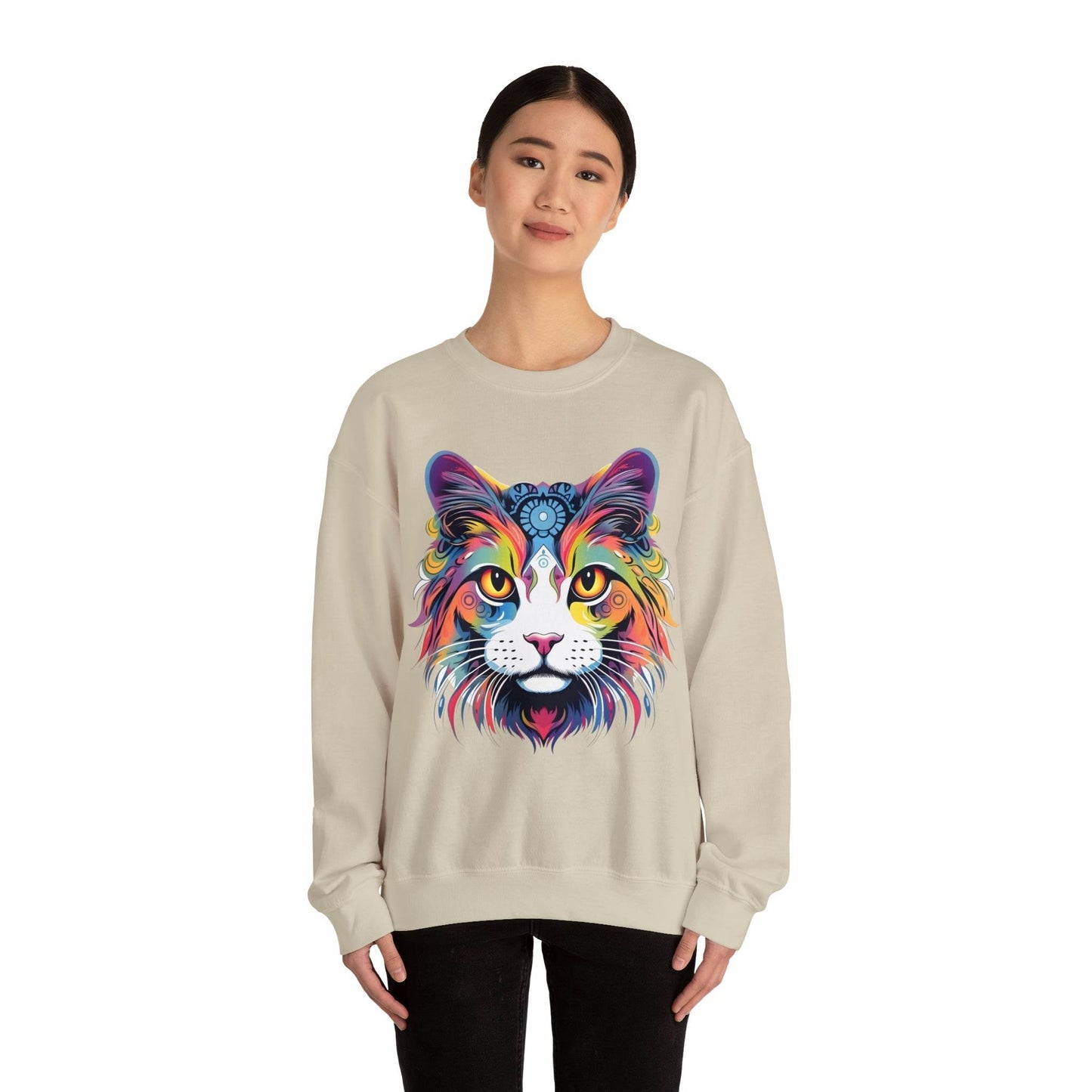 Vintage Cat Lover Sweater Animal Lover Gift Cat Mom Gift Cat Lover Gift Cat Mom Sweatshirt Retro Cat Sweatshirt Cat Crewneck Sweatshirt - Giftsmojo