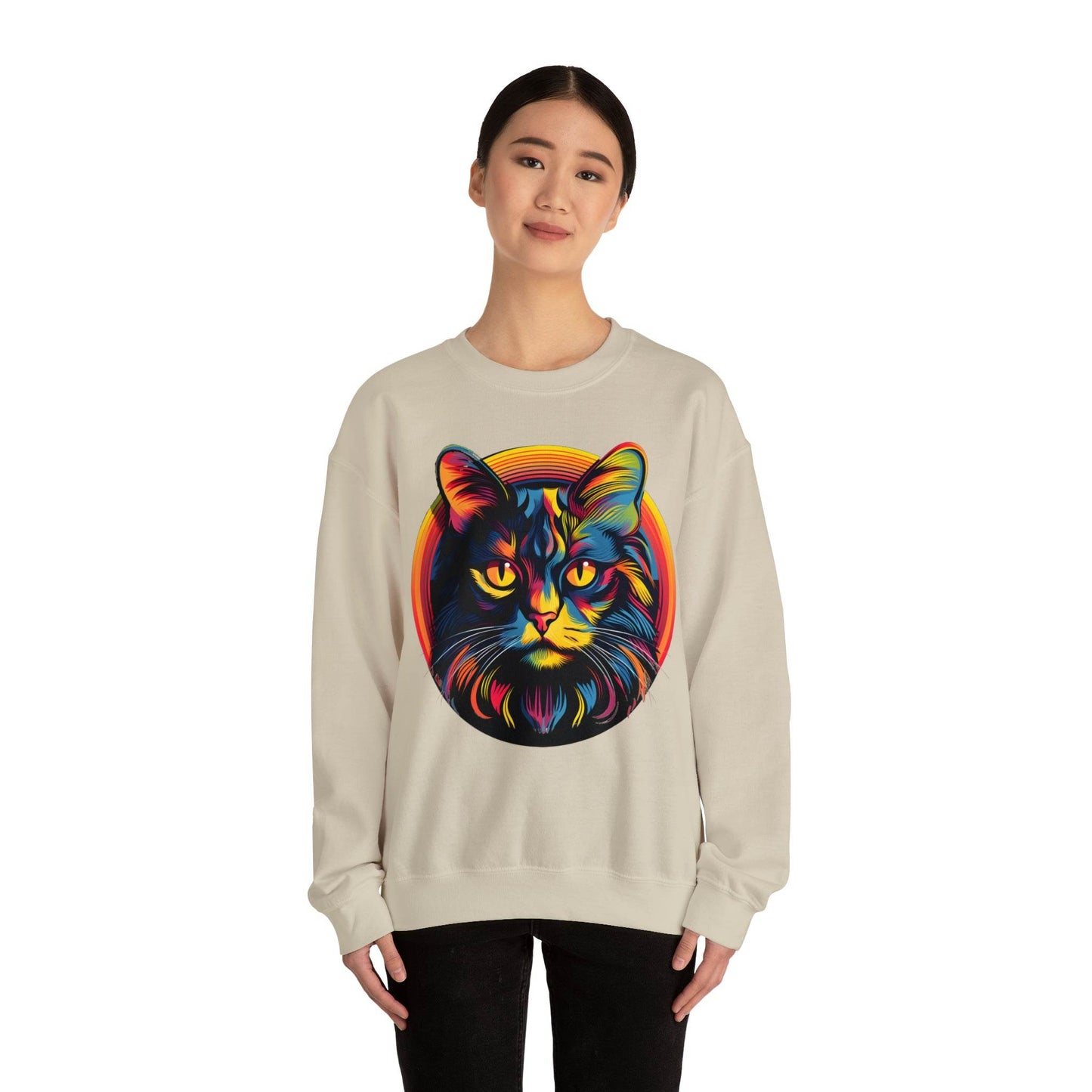 Vintage Cat Lover Sweater Retro Cat Sweatshirt Animal Lover Gift Cat Mom Gift Cat Lover Gift Cat Mom Sweatshirt Cat Crewneck Sweatshirt - Giftsmojo