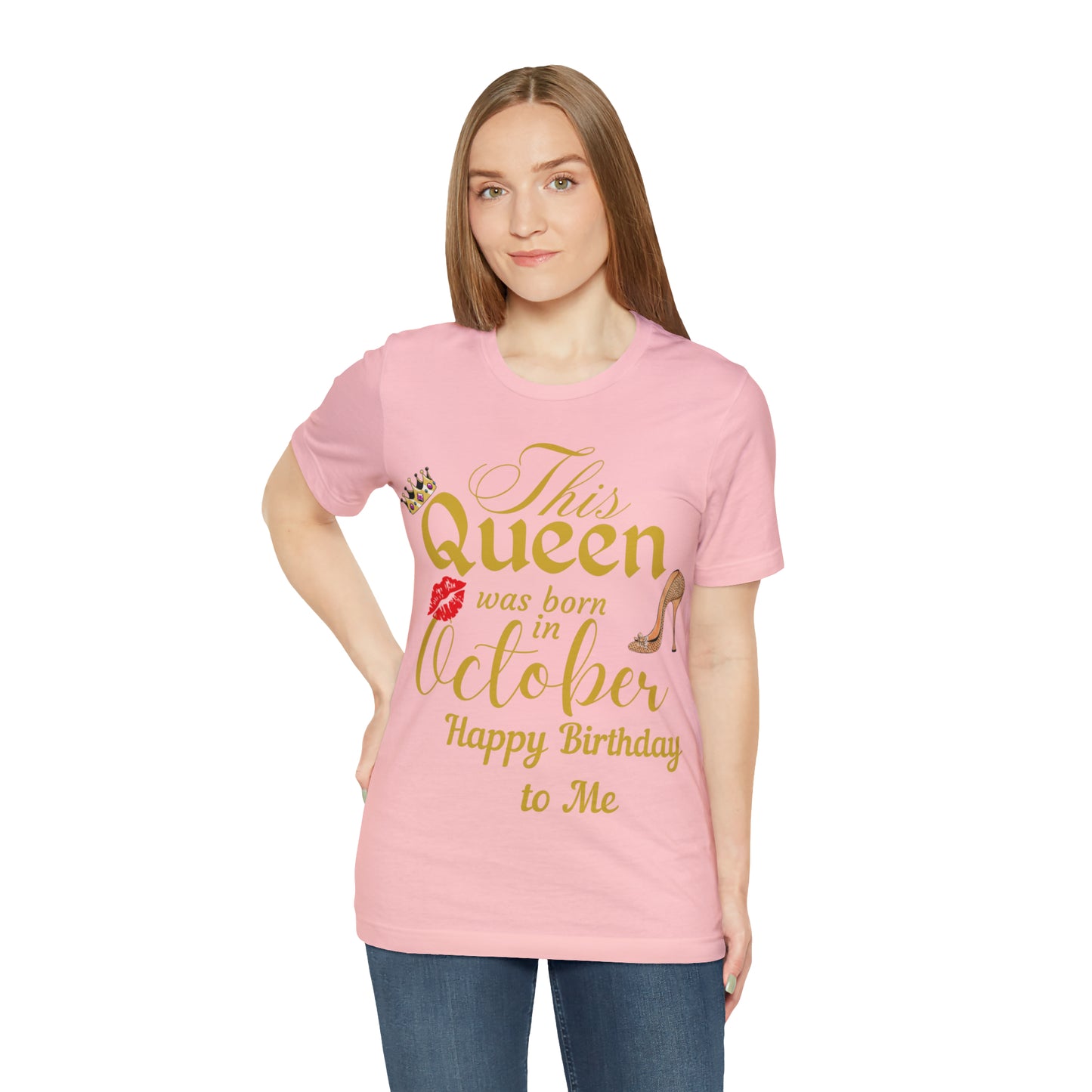 Birthday Queen Shirt, Gift for Birthday, This Queen was born in October Shirt, Funny Queen Shirt, Funny Birthday Shirt, Birthday Gift