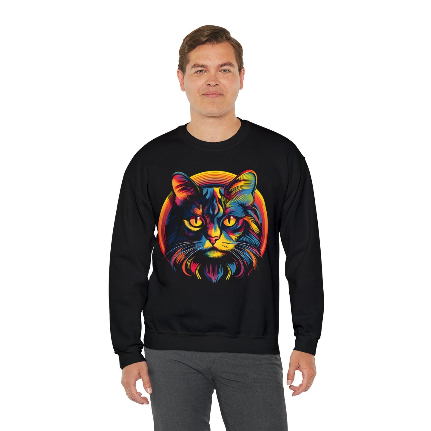 Vintage Cat Lover Sweater Retro Cat Sweatshirt Animal Lover Gift Cat Mom Gift Cat Lover Gift Cat Mom Sweatshirt Cat Crewneck Sweatshirt - Giftsmojo