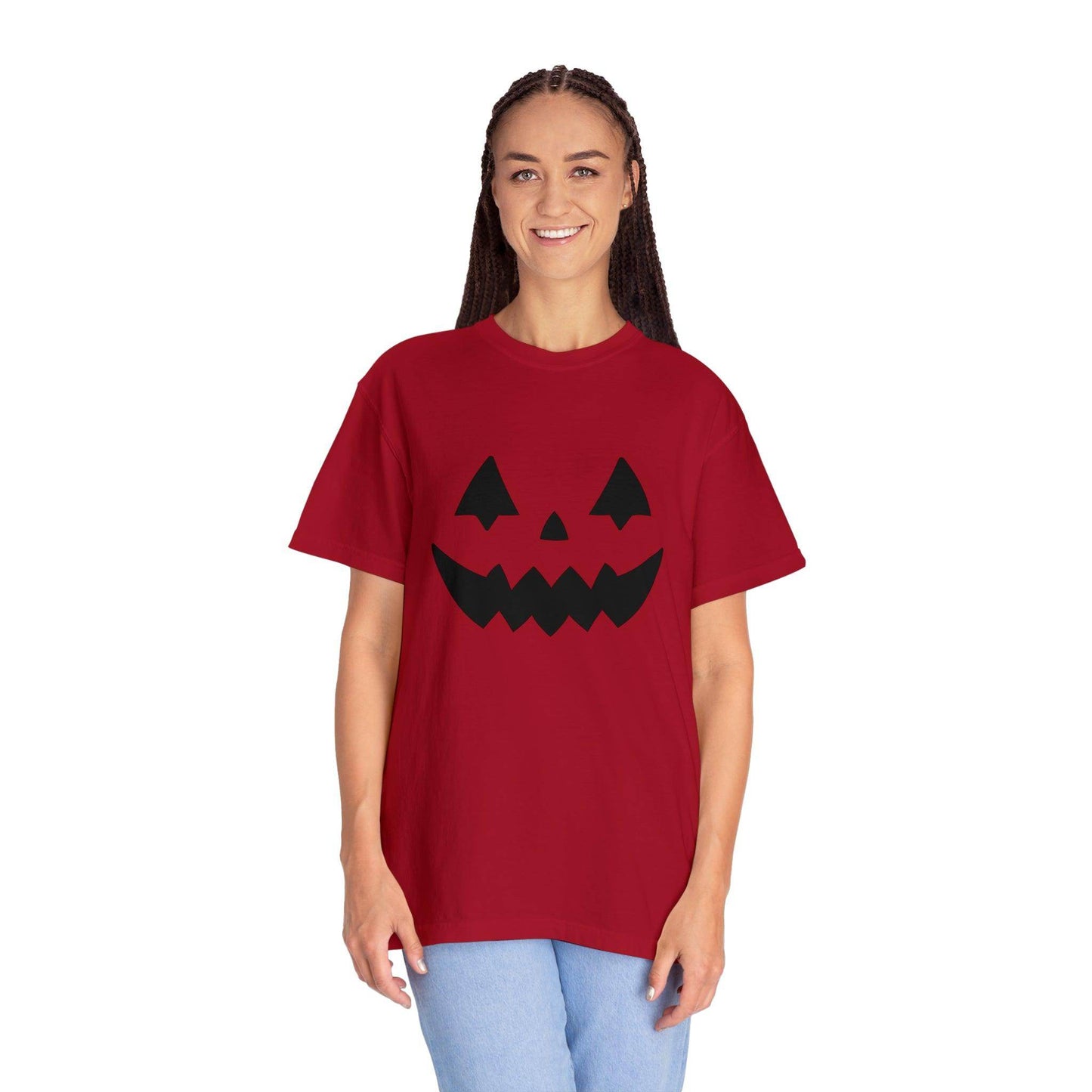 Cute Pumpkin Face Shirt Retro Halloween Tshirt, Vintage Shirt Halloween Shirt Pumpkin Face Halloween Costume Comfort Colors - Giftsmojo