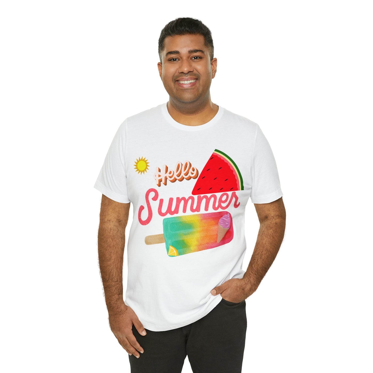 Hello Summer Shirt, Hello Summer, Summer shirts for women and men, Funny Shirt, Summer Vibes, Trendy Fashion, Summertime Fun - Giftsmojo