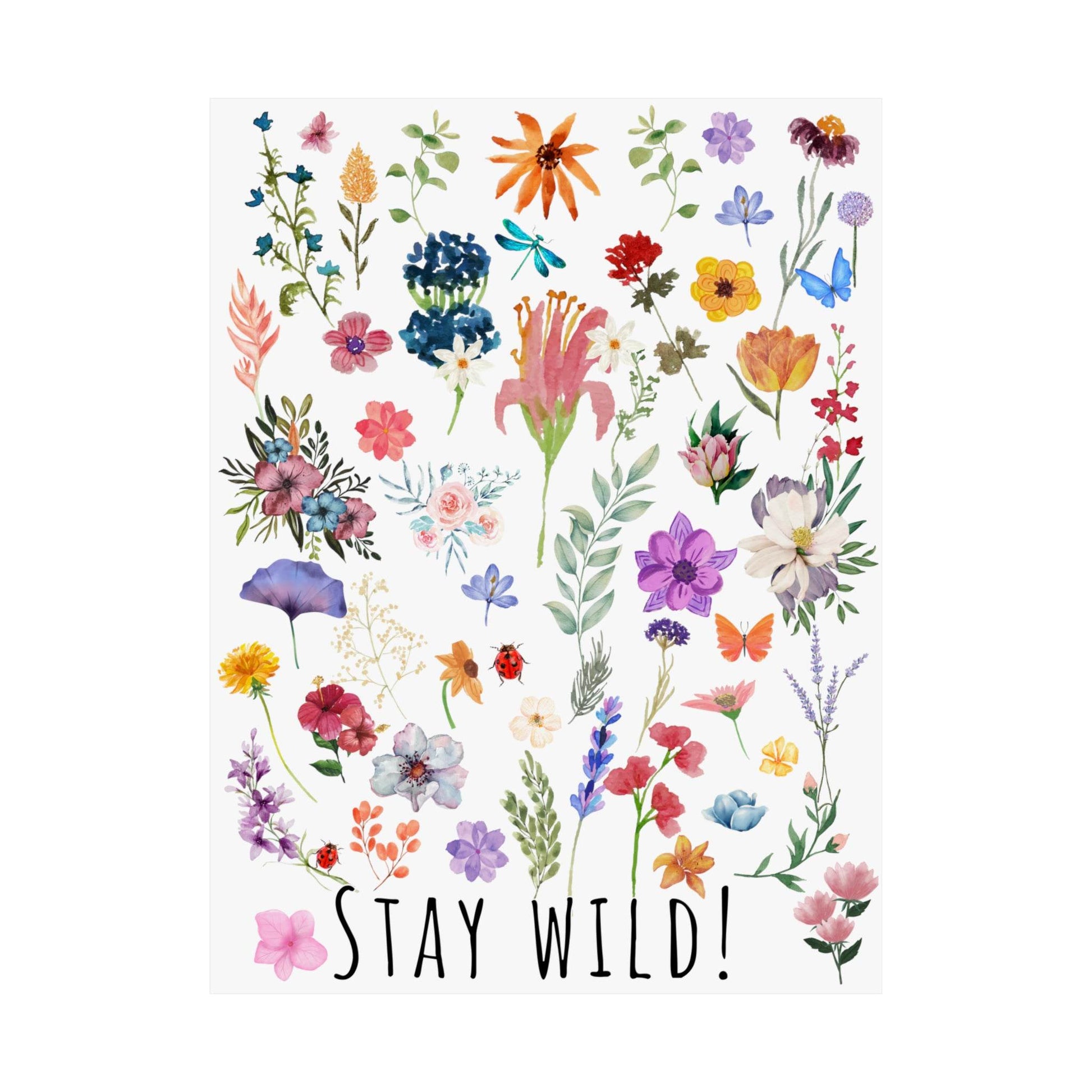 Wildflowers Watercolor Vertical Poster - Giftsmojo