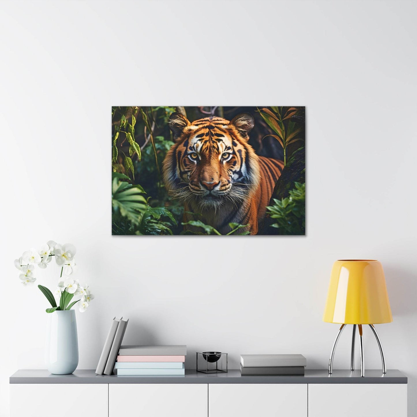 Tiger In Nature Art Canvas Gallery Wraps Tiger Print Large Canvas Art Animal Wall Art minimalist Wall Art Lover Gift - Giftsmojo