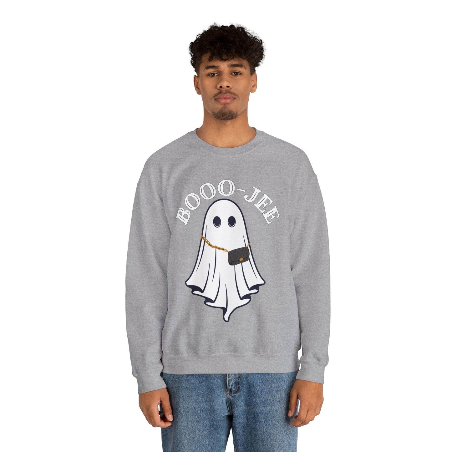 Booo-Jee Halloween Sweatshirt, Boo Halloween Sweatshirt, Spooky Ghost Sweatshirt, Boo Jee Shirt, Halloween Ghost Sweatshirt, Halloween Boo Shirt - Giftsmojo