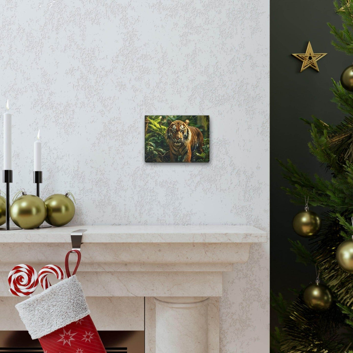 Tiger In Nature Art Canvas Gallery Wraps Tiger Print Large Canvas Art Animal Wall Art minimalist Wall Art Lover Gift - Giftsmojo