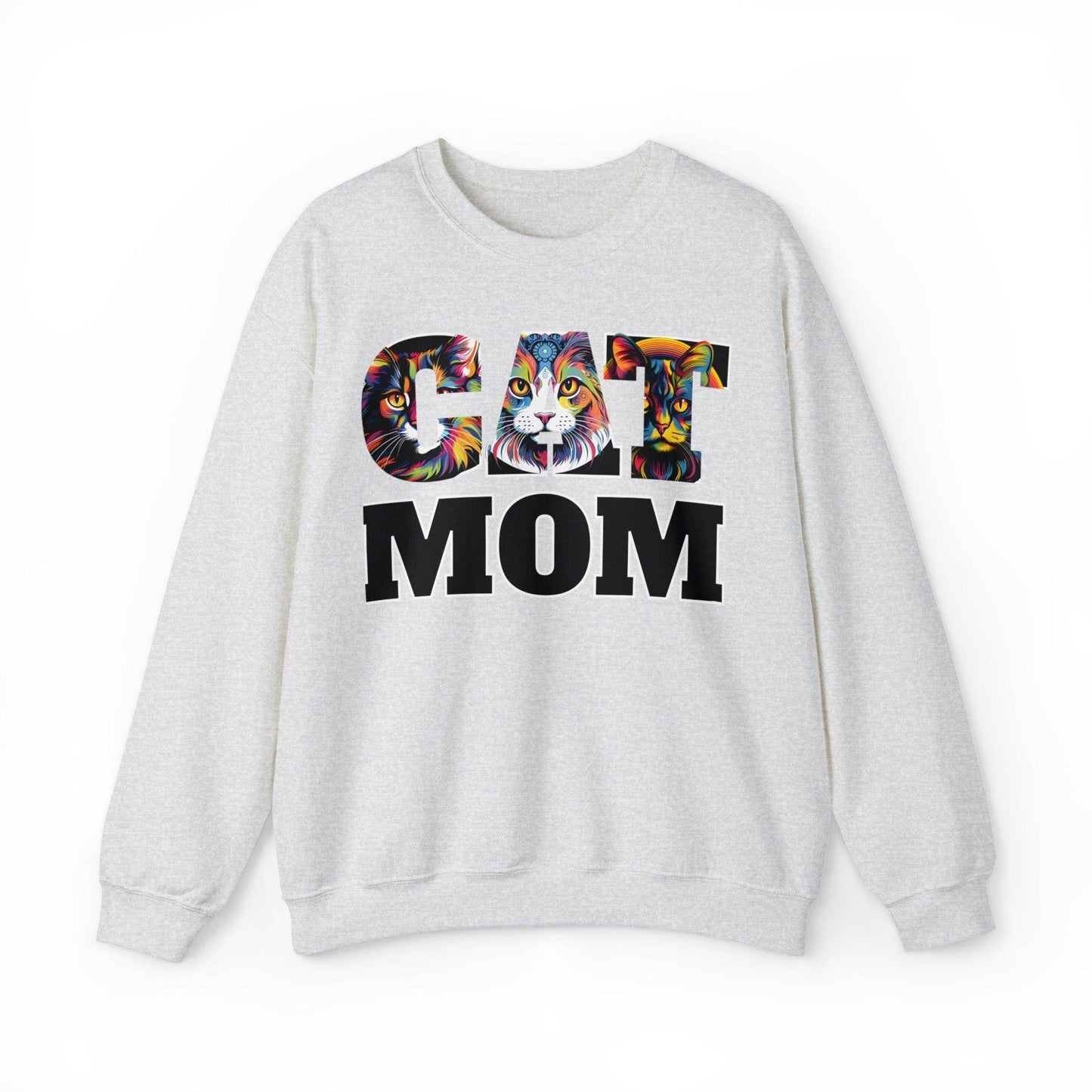 Cat Mom Sweatshirt Cat Sweatshirt Cat Crewneck Sweatshirt Cat Mom Gift Cat Lover Gift Cat Mama Shirt Cat Lover Sweater Animal Lover Gift - Giftsmojo