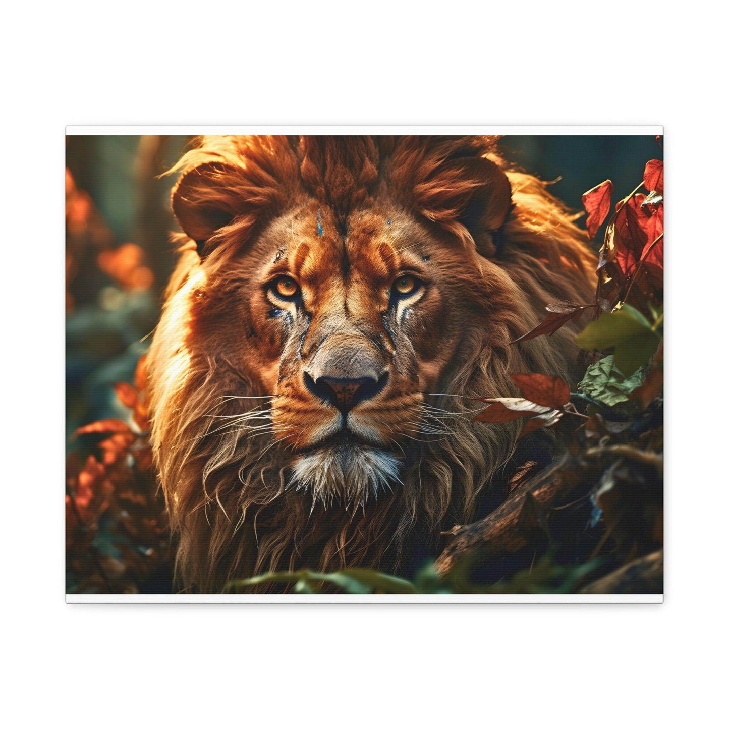 Lion In Nature Art Canvas Gallery Wraps Lion Print Large Canvas Art Animal Wall Art minimalist Wall Art Lover Gift - Giftsmojo