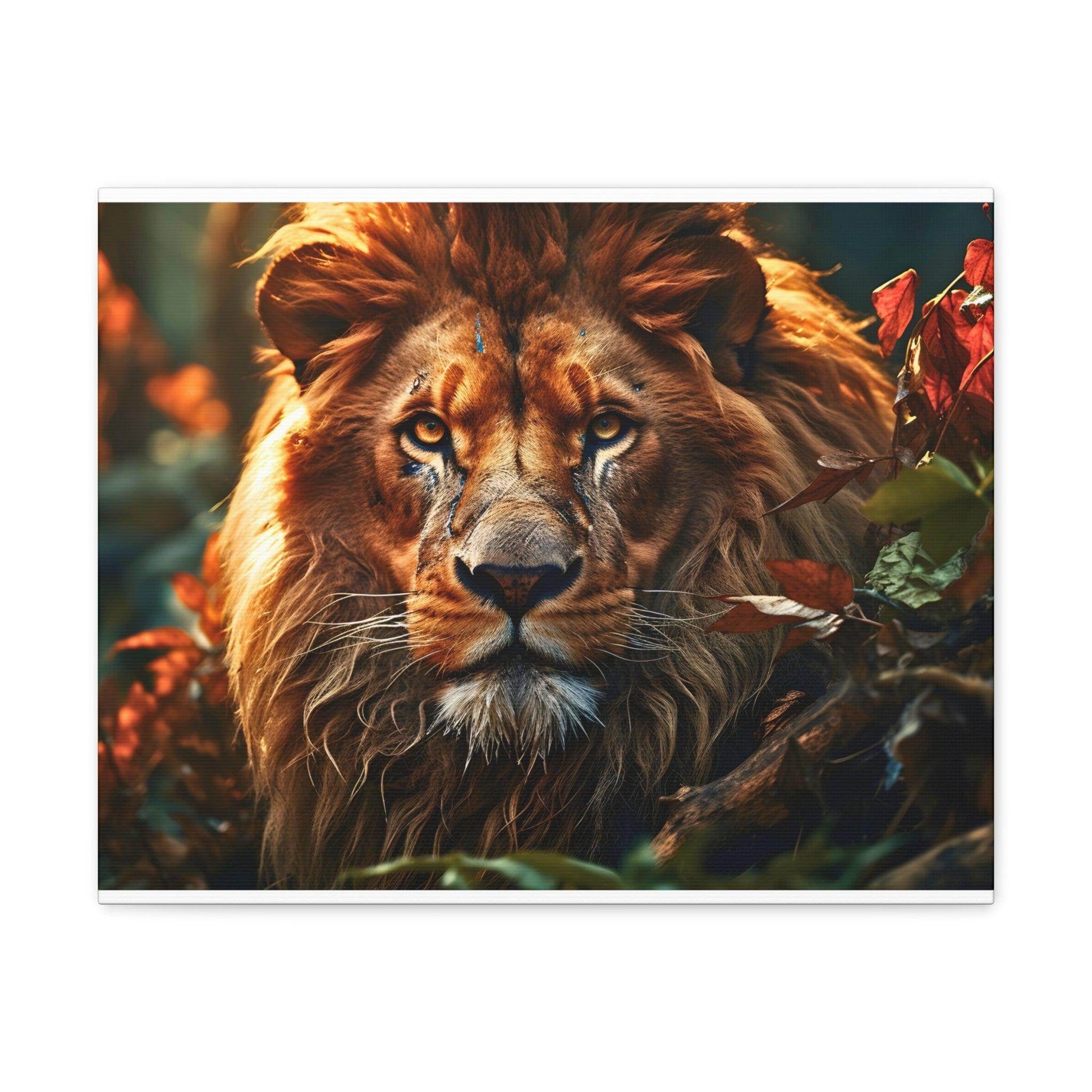 Lion In Nature Art Canvas Gallery Wraps Lion Print Large Canvas Art Animal Wall Art minimalist Wall Art Lover Gift - Giftsmojo