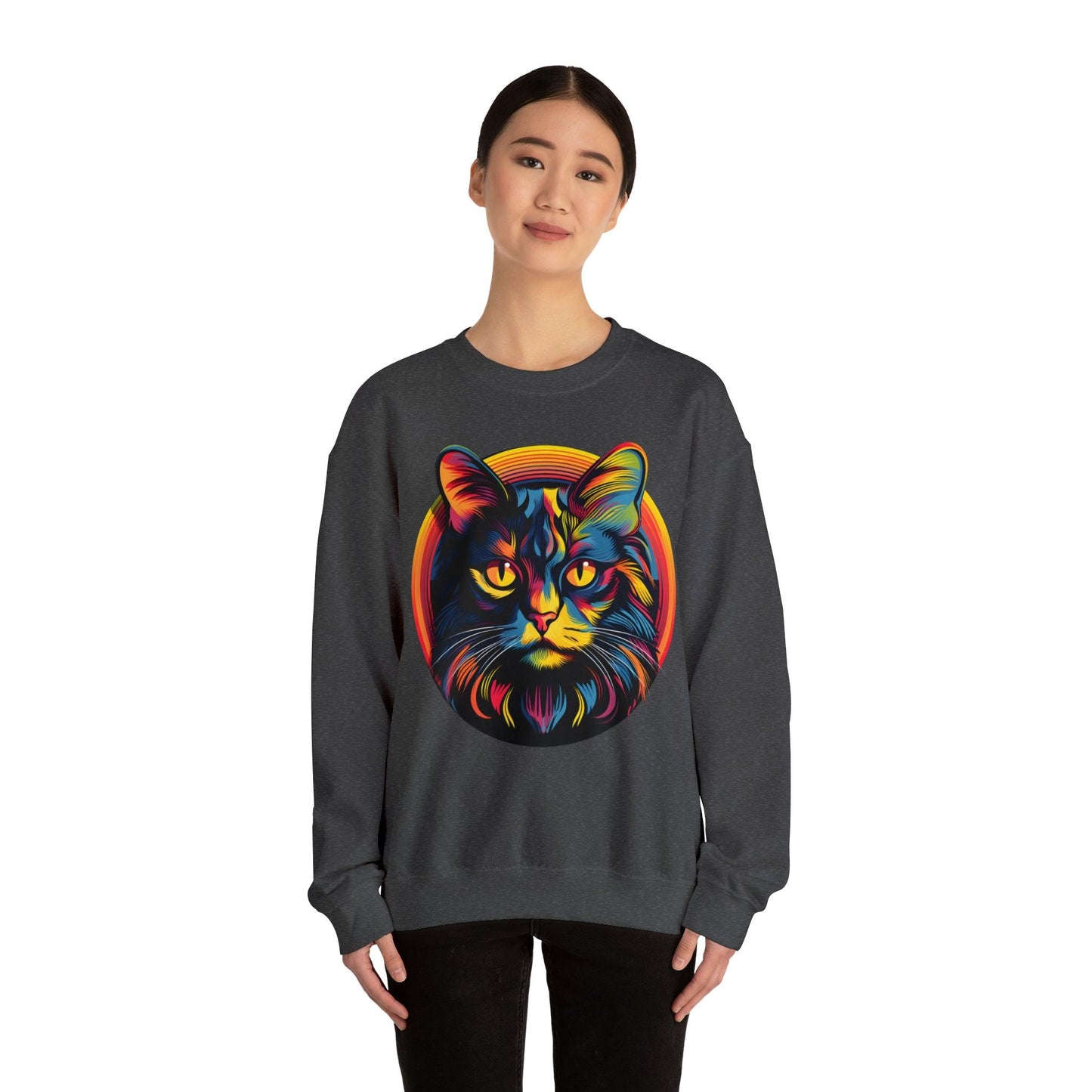 Vintage Cat Lover Sweater Retro Cat Sweatshirt Animal Lover Gift Cat Mom Gift Cat Lover Gift Cat Mom Sweatshirt Cat Crewneck Sweatshirt - Giftsmojo