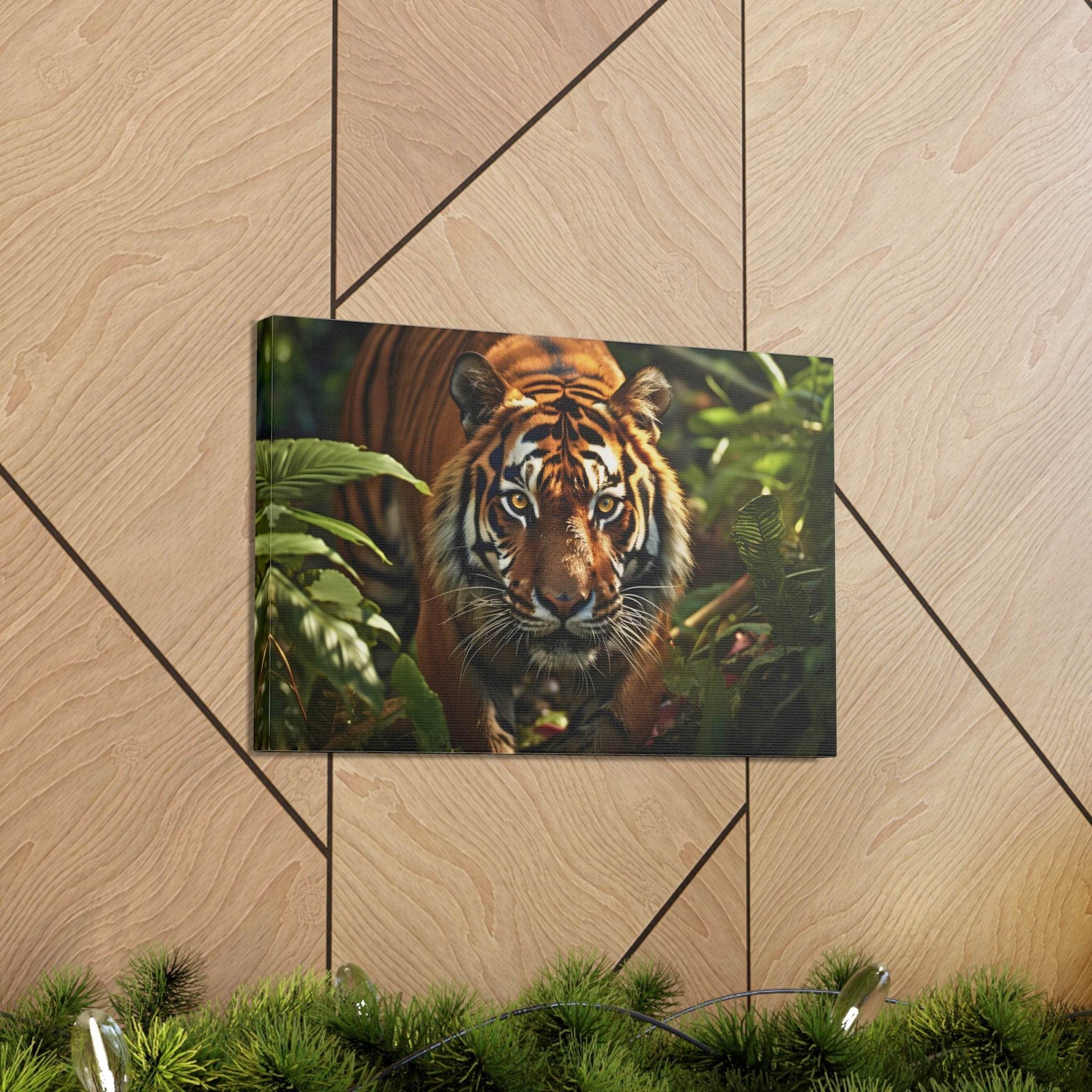 Tiger In Nature Art Canvas Gallery Wraps Tiger Print Large Canvas Art Animal Wall Art minimalist Wall Art Lover Gift - Giftsmojo