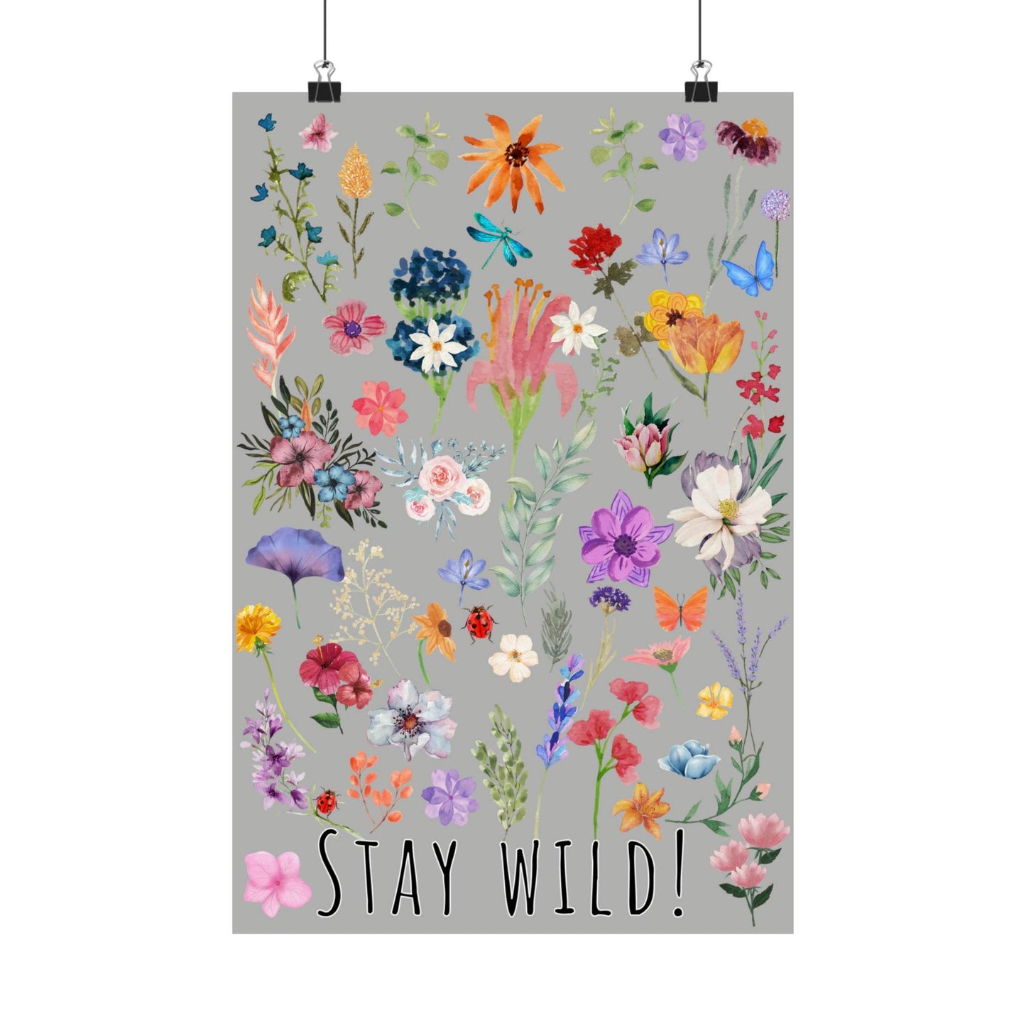Watercolor Wildflowers Wall Art - Giftsmojo