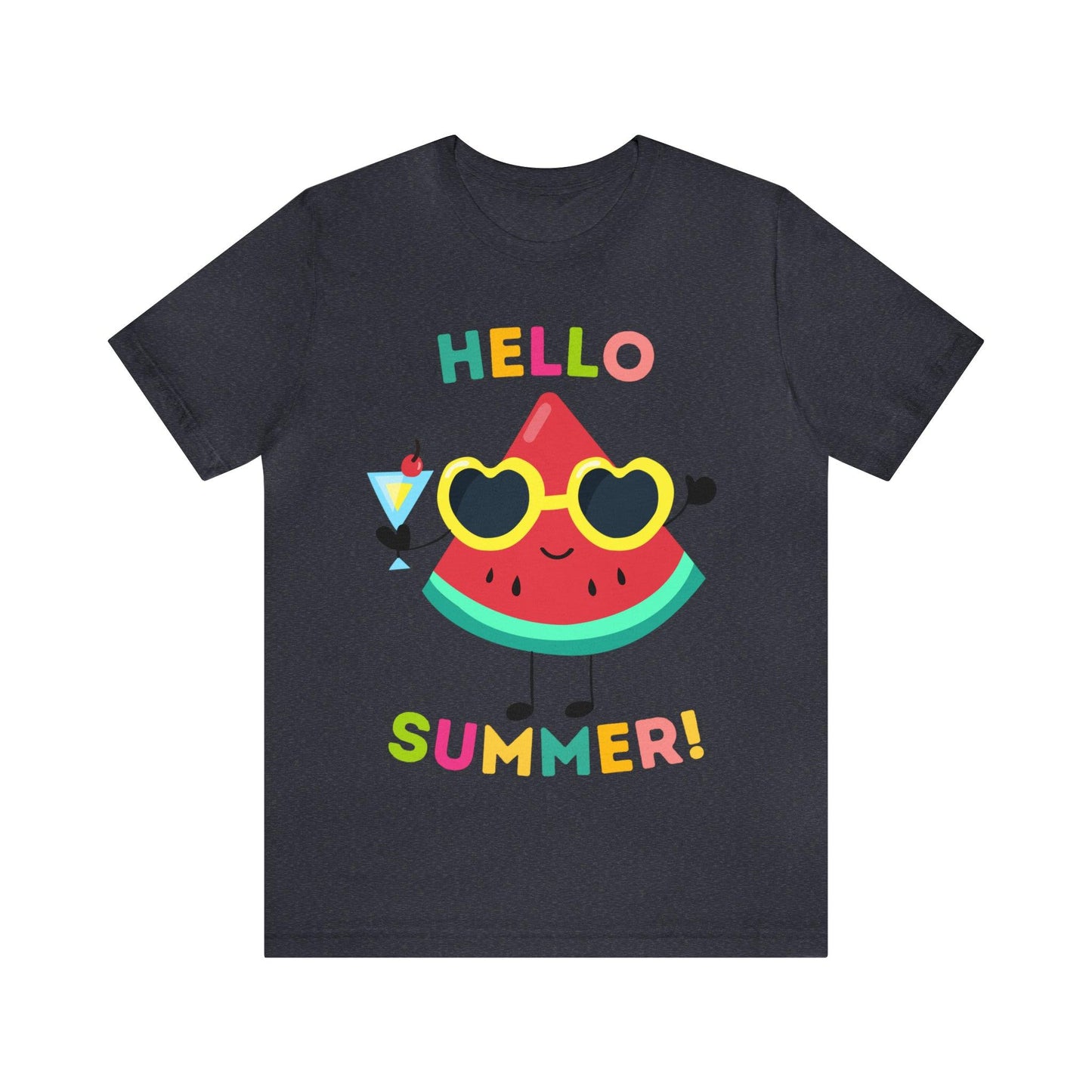 Hello Summer Shirt, Funny Summer Casual Top Tee,Unisex Summer Tshirt Ladies