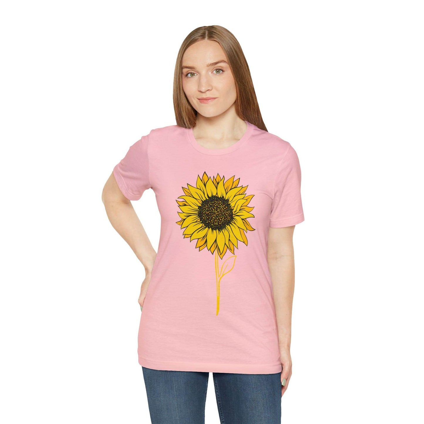 Sunflower Shirt, Floral Tee Shirt, Flower Shirt, Garden Shirt, Womens Fall Summer Shirt Sunshine Tee, Gift for Gardener, Nature love T shirt - Giftsmojo