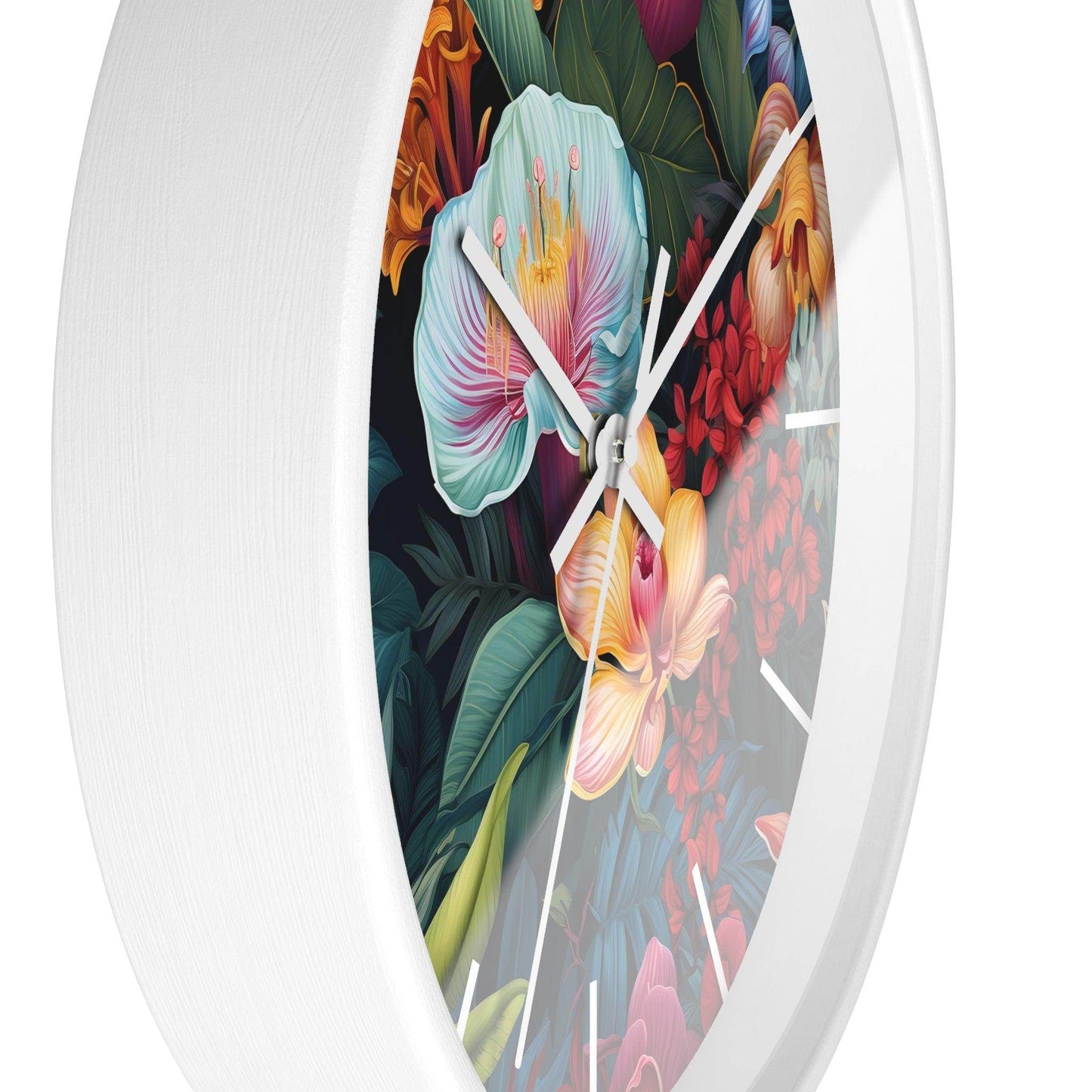 Wild Flower Wall Clock Flower Wall Clocks Home Clock Spring Clock Floral Clock Home Decor - Giftsmojo