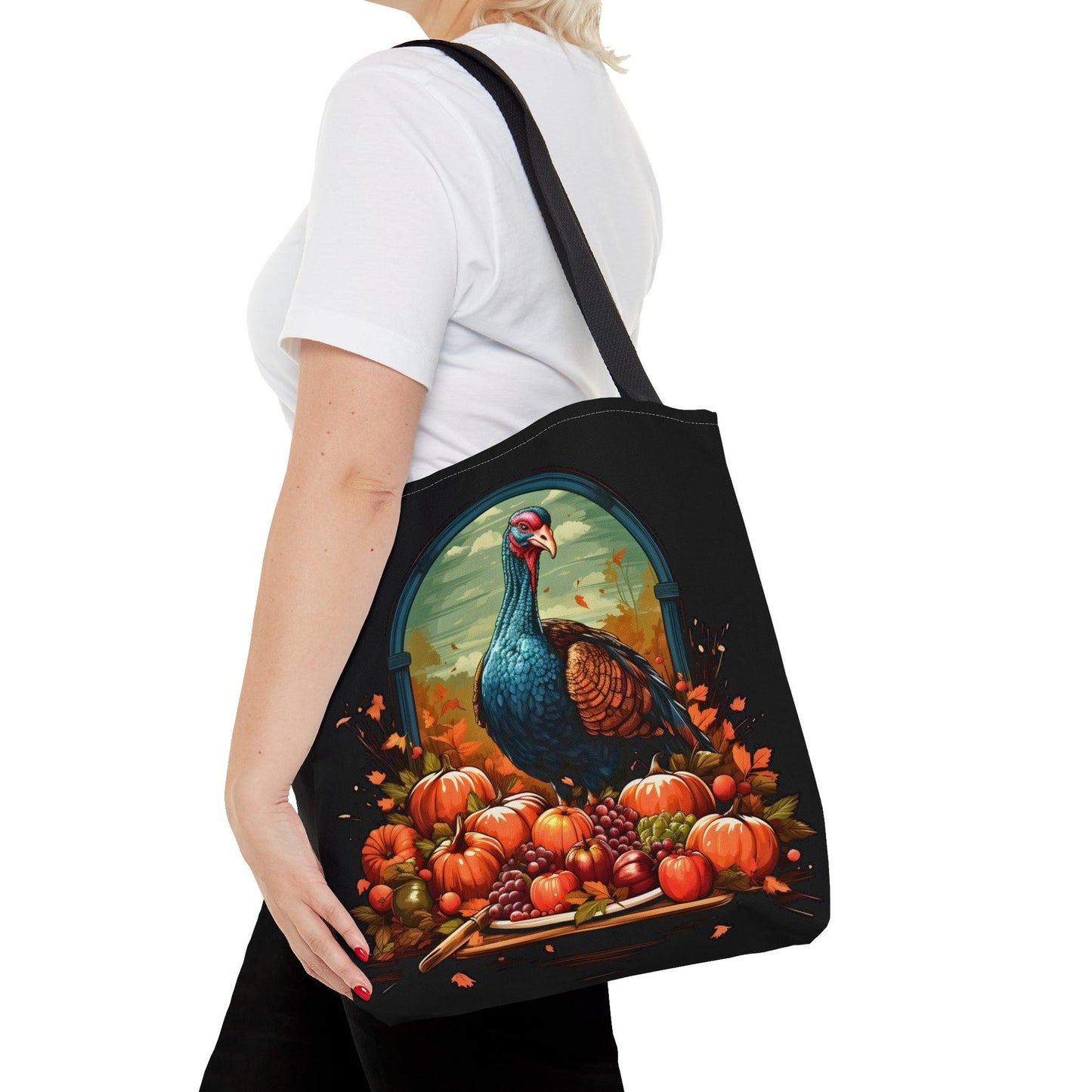 Happy Thanksgiving Bag Fall Bag Turkey Bag Pumpkin Tote Bag Cute Market Bag - Aesthetic Bag, Thanksgiving Gift, Mom Bag Canvas Bag