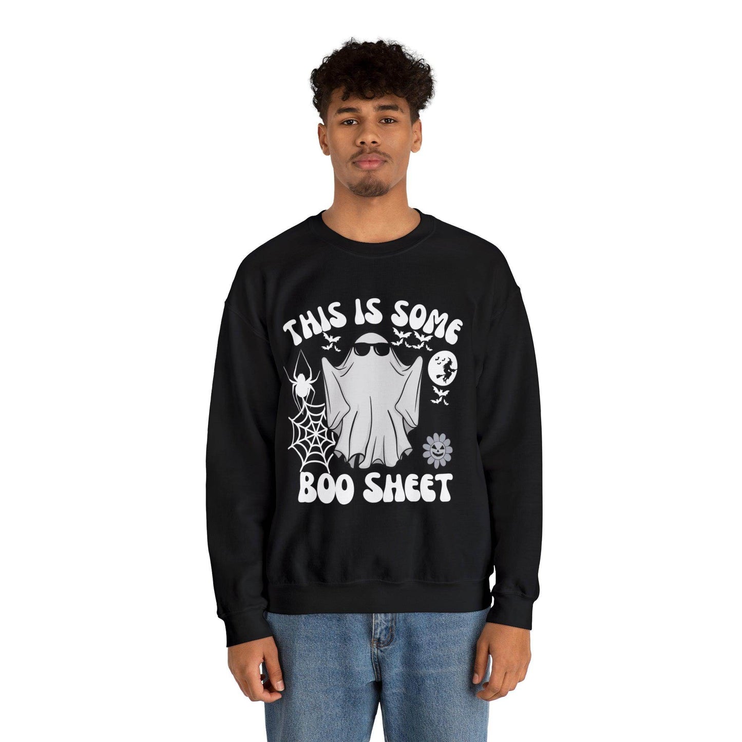 This Is Some Boo Sheet Ghost Sweatshirt Cute Ghost Sweatshirt Boo Ghost Sweatshirt Gift Shirt Funny Halloween Shirt Spooky Season Shirt - Giftsmojo