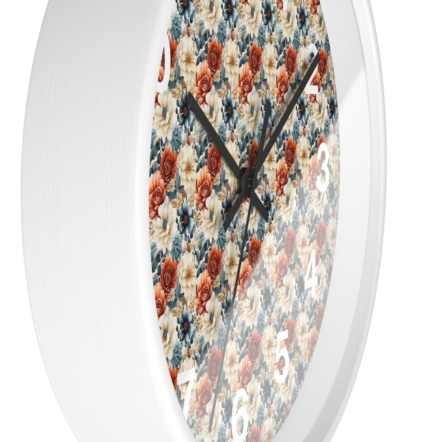 Vintage Flower Wall Clock Floral Wall Clock Kids Room Home Decor New Home House Warming Gift New Home Owner,