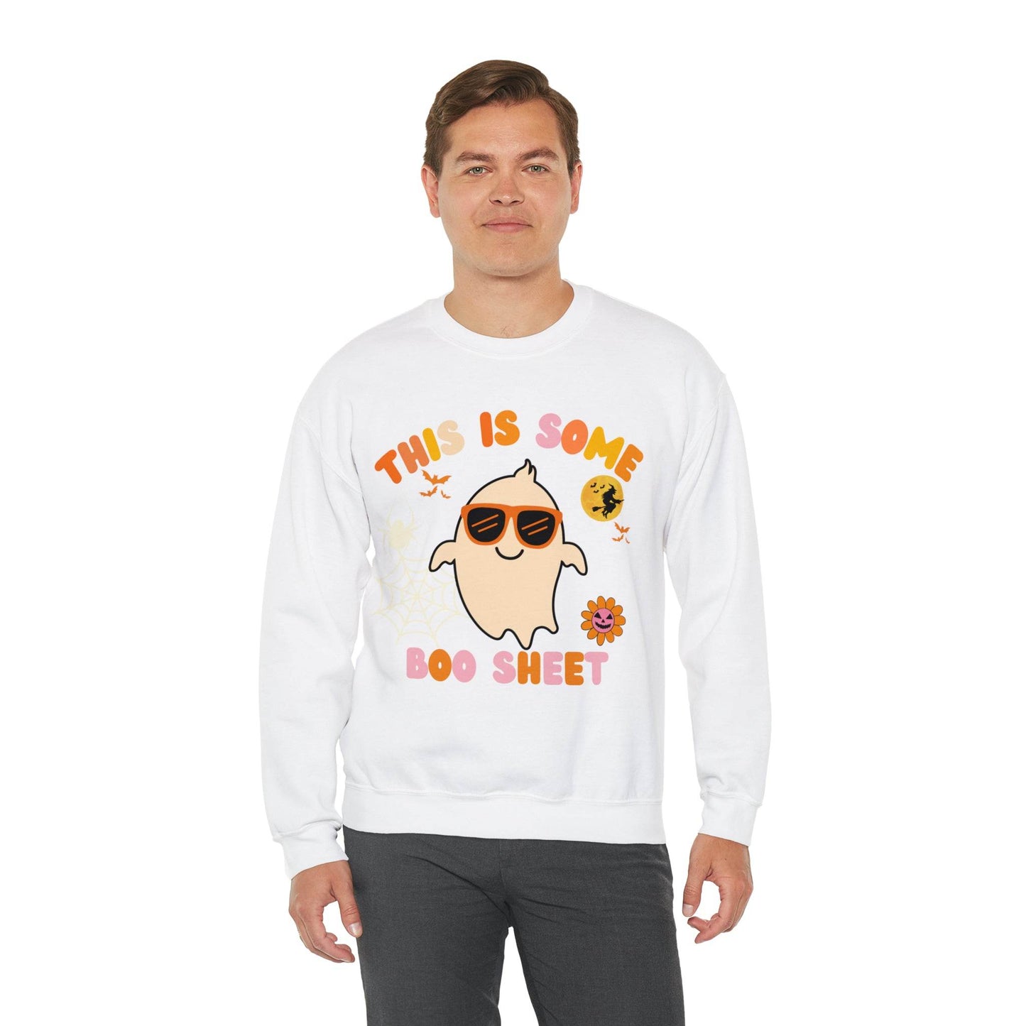 This Is Some Boo Sheet Ghost Sweatshirt Cute Ghost Sweatshirt Boo Ghost Sweatshirt Gift Shirt Funny Halloween Shirt Spooky Season Shirt - Giftsmojo