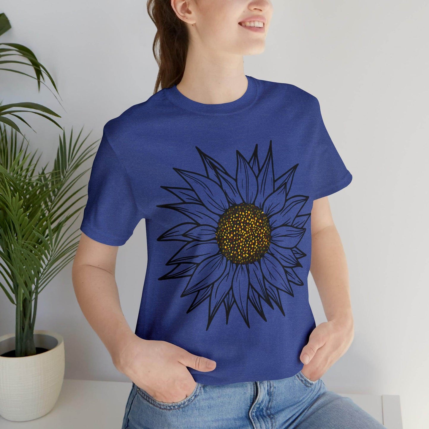 Sunflower Shirt, Floral Tee Shirt, Flower Shirt, Garden Shirt, Womens Fall Summer Shirt Sunshine Tee, Gift for Gardener, Nature love shirt - Giftsmojo