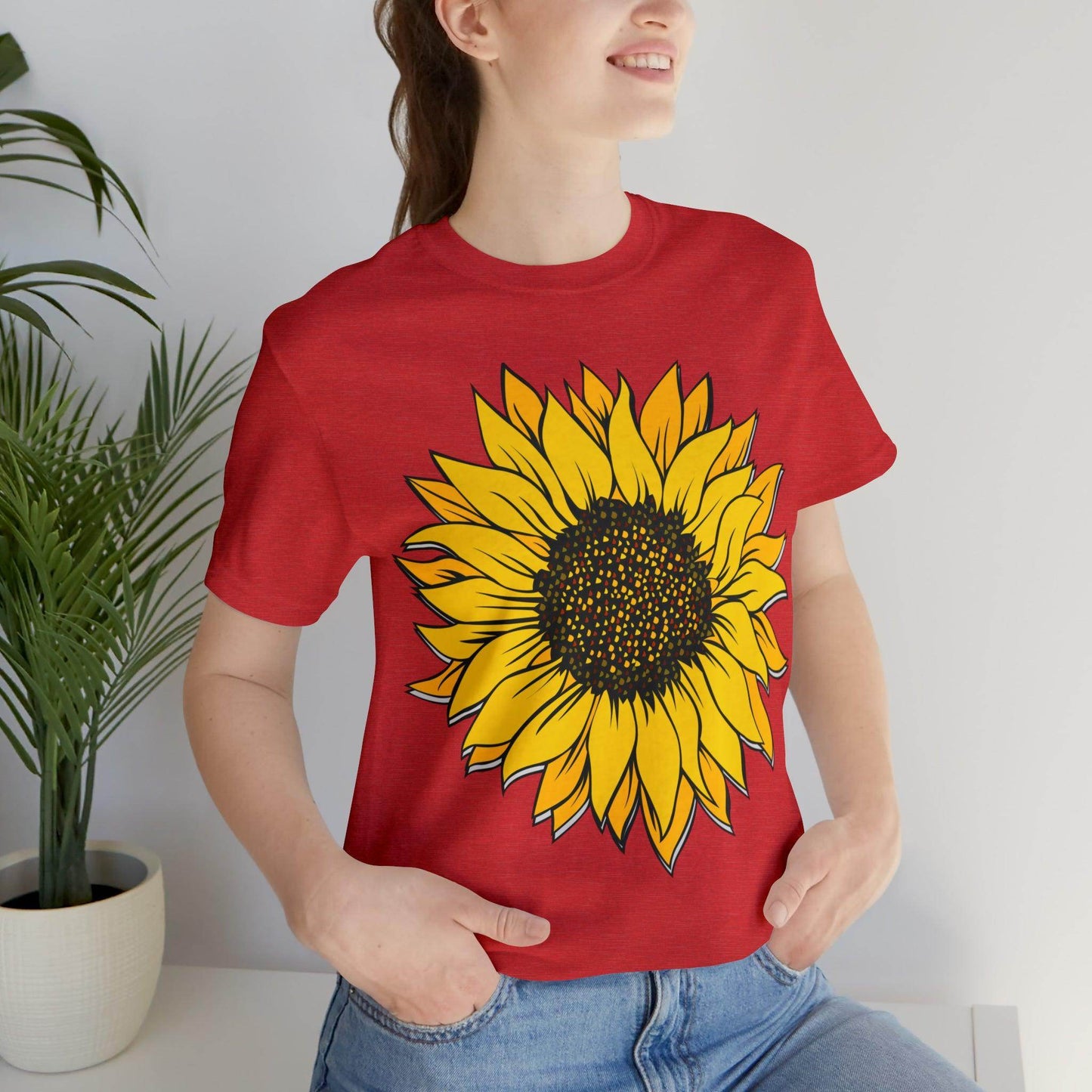 Sunflower Shirt, Floral Tee Shirt, Flower Shirt, Garden Shirt, Womens Fall Summer Shirt Sunshine Tee, Gift for Gardener, Nature lover shirt - Giftsmojo