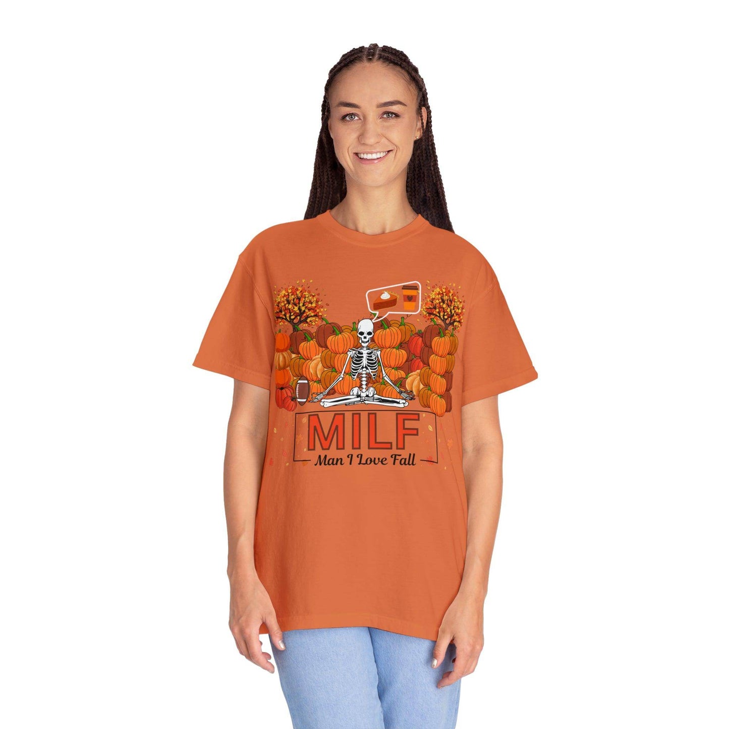 MILF Man I love Fall Gift for Fall Funny Fall Shirts Gift Pumpkin Comfort Colors Shirt - Giftsmojo