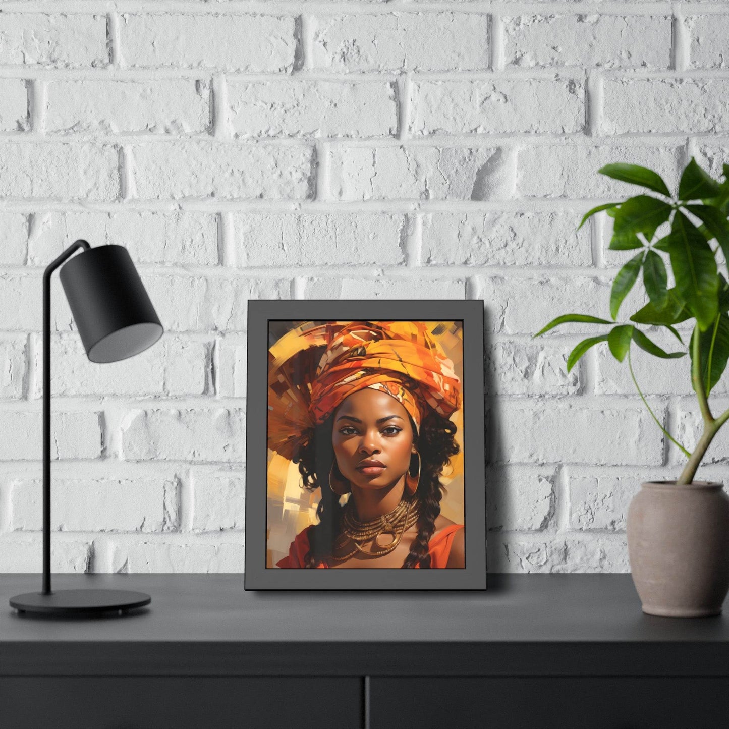 African Woman Framed Paper Posters - Giftsmojo