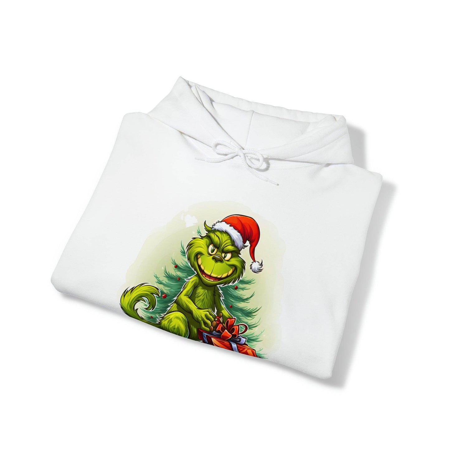 Grinch Hooded Sweatshirt Grinch Christmas Sweatshirt Christmas Sweater Truck Pullover Christmas Tree Sweat Pine Tree Pullover Grinch With a Mug - Giftsmojo