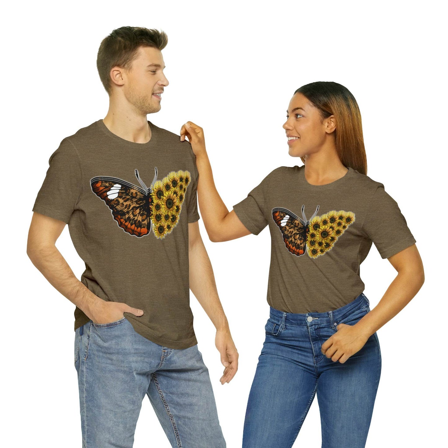 Butterfly Shirt, Sunflower Shirt, Insect Shirt Nature love T shirtFloral Tee Shirt, Flower Shirt, Garden Shirt, Womens Fall Summer shirt - Giftsmojo