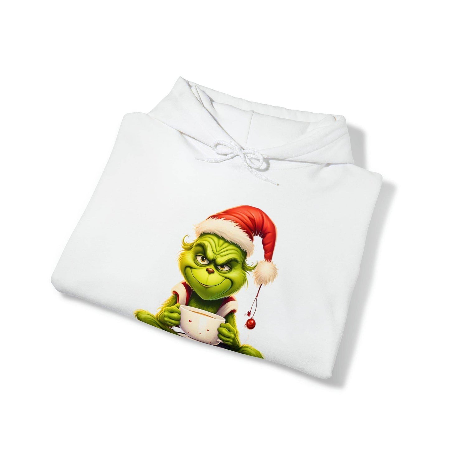 Funny Grinch Hooded Sweatshirt Grinch Christmas Sweatshirt Christmas Sweater Truck Pullover Christmas Tree Sweat Pine Tree Pullover Grinch With a Mug - Giftsmojo