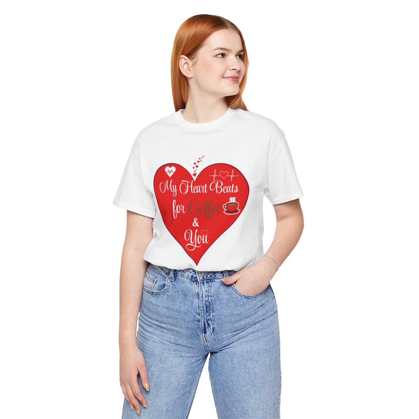 Coffee Lover Unisex Tee - My Heart Beats Design