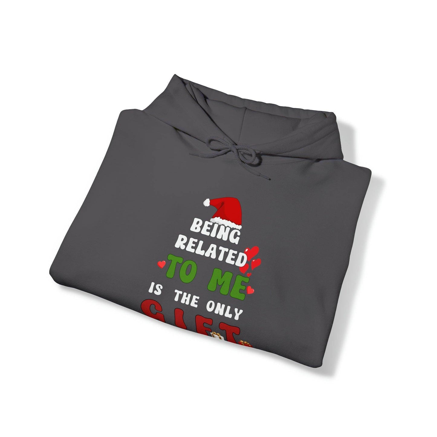 Christmas Vibe Hooded Sweatshirt Funny Christmas Trendy Shirt Funny Christmas Long Sleeve Tee Being Related To Me Is The Only Gift You Need Shirt Matching Shirts Christmas Gift Holiday Shirt Cute Christmas Sweatshirt Family Sweatshirt - Giftsmojo