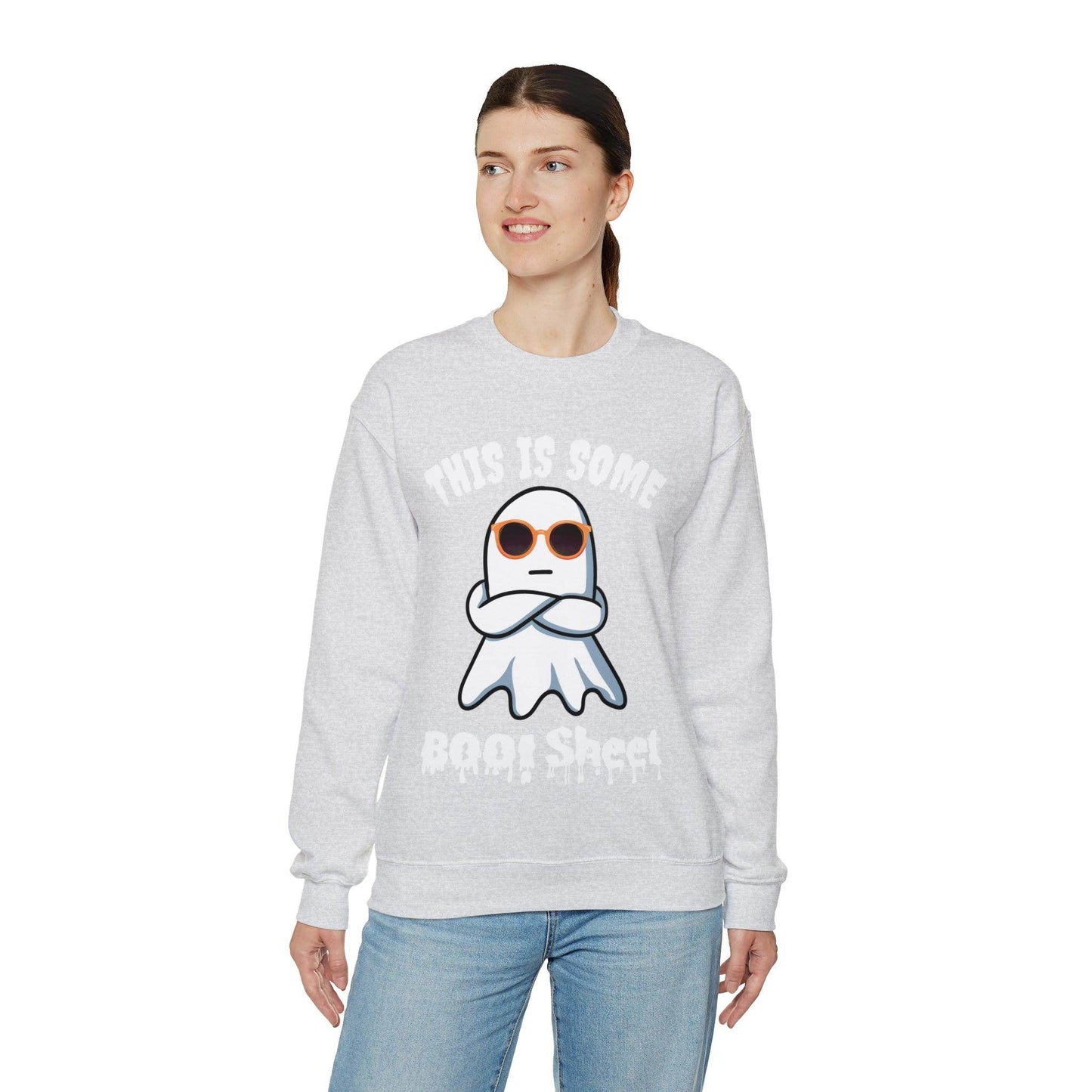 This Is Some Boo Sheet Ghost Sweatshirt Cute Ghost Sweatshirt Boo Ghost Sweatshirt Gift Shirt Funny Halloween Shirt Spooky Season Shirt - Giftsmojo