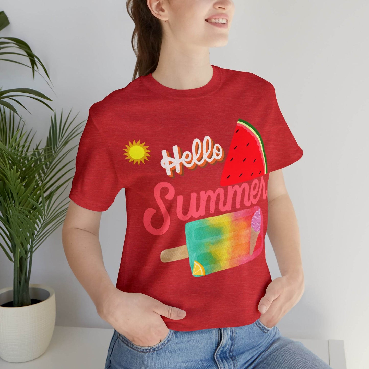 Hello Summer Shirt, Hello Summer, Summer shirts for women and men, Funny Shirt, Summer Vibes, Trendy Fashion, Summertime Fun - Giftsmojo