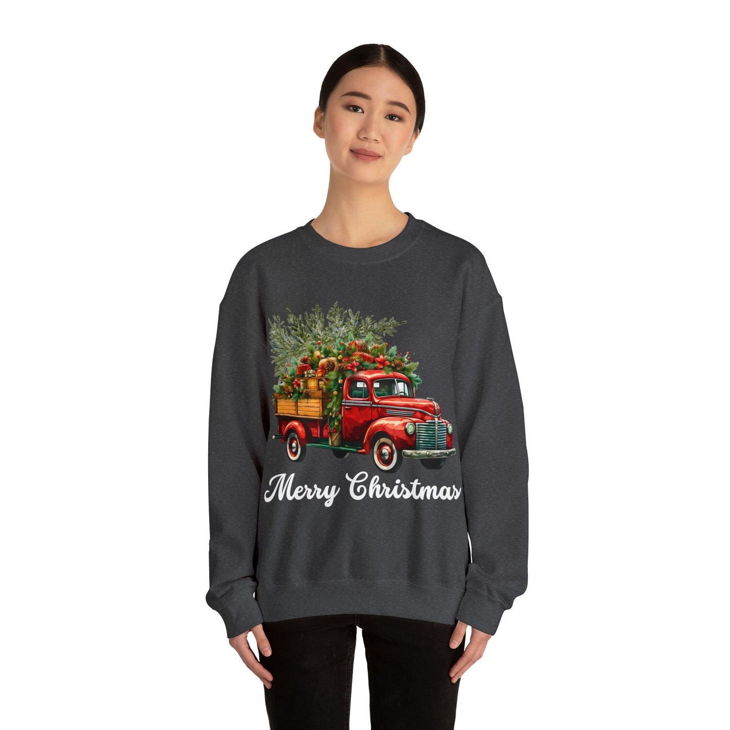 Christmas Tree Truck Sweatshirt Christmas Truck Sweatshirt Christmas Sweater Tree Truck Shirt Christmas Sweatshirt Tree Sweat Pine Tree Pullover - Giftsmojo