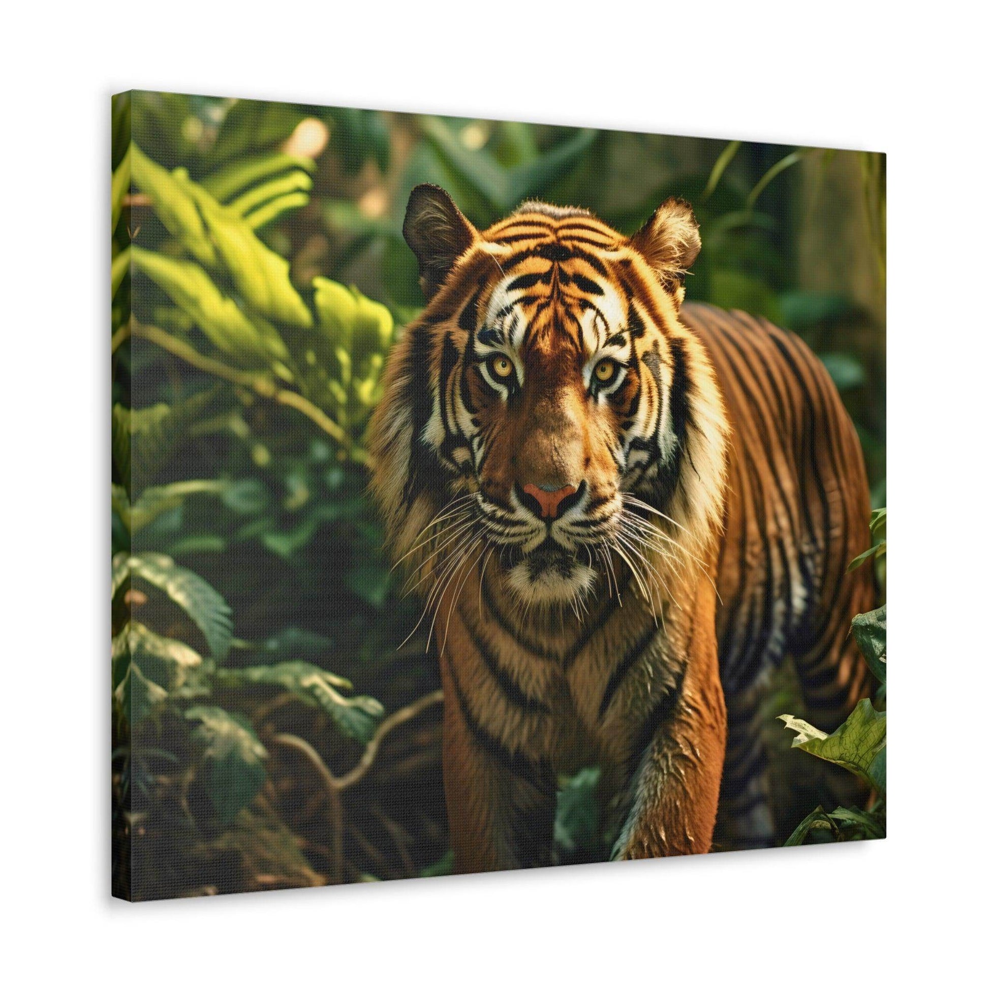 Tiger In Nature Art Canvas Gallery Wraps Tiger Print Large Canvas Art Animal Wall Art minimalist Wall Art Lover Gift - Giftsmojo