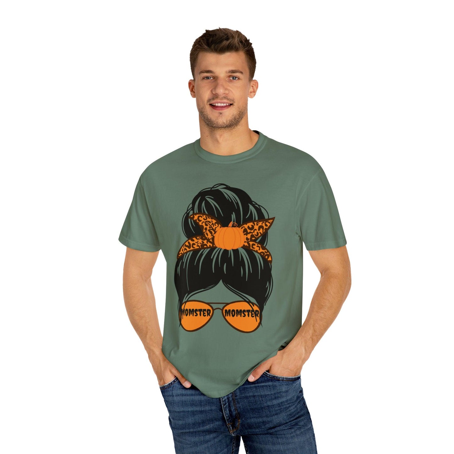 Leopard Print Retro Halloween Tshirt, Momster Shirt, Vintage Shirt Halloween Shirt Comfort color - Giftsmojo