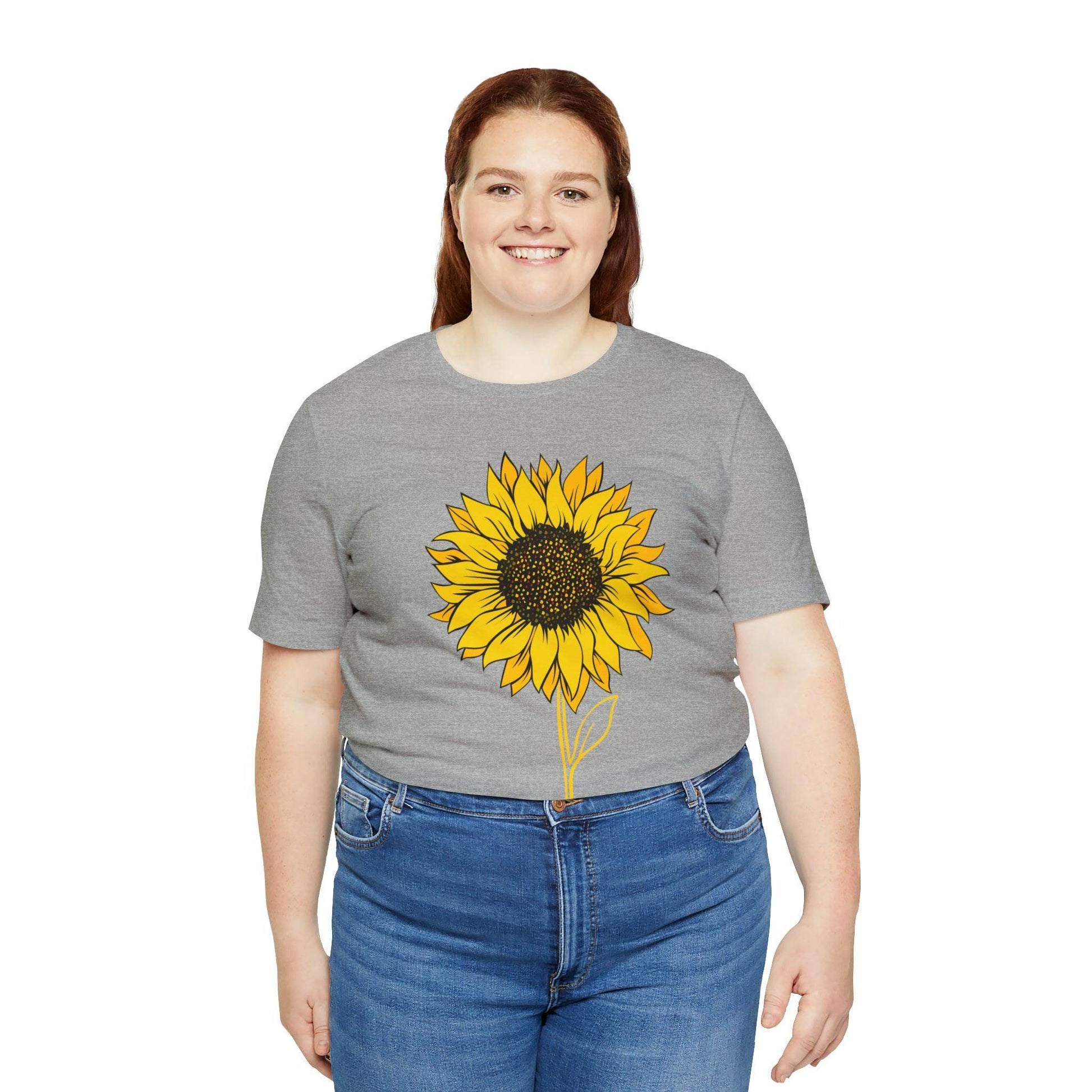Sunflower Shirt, Floral Tee Shirt, Flower Shirt, Garden Shirt, Womens Fall Summer Shirt Sunshine Tee, Gift for Gardener, Nature love T shirt - Giftsmojo