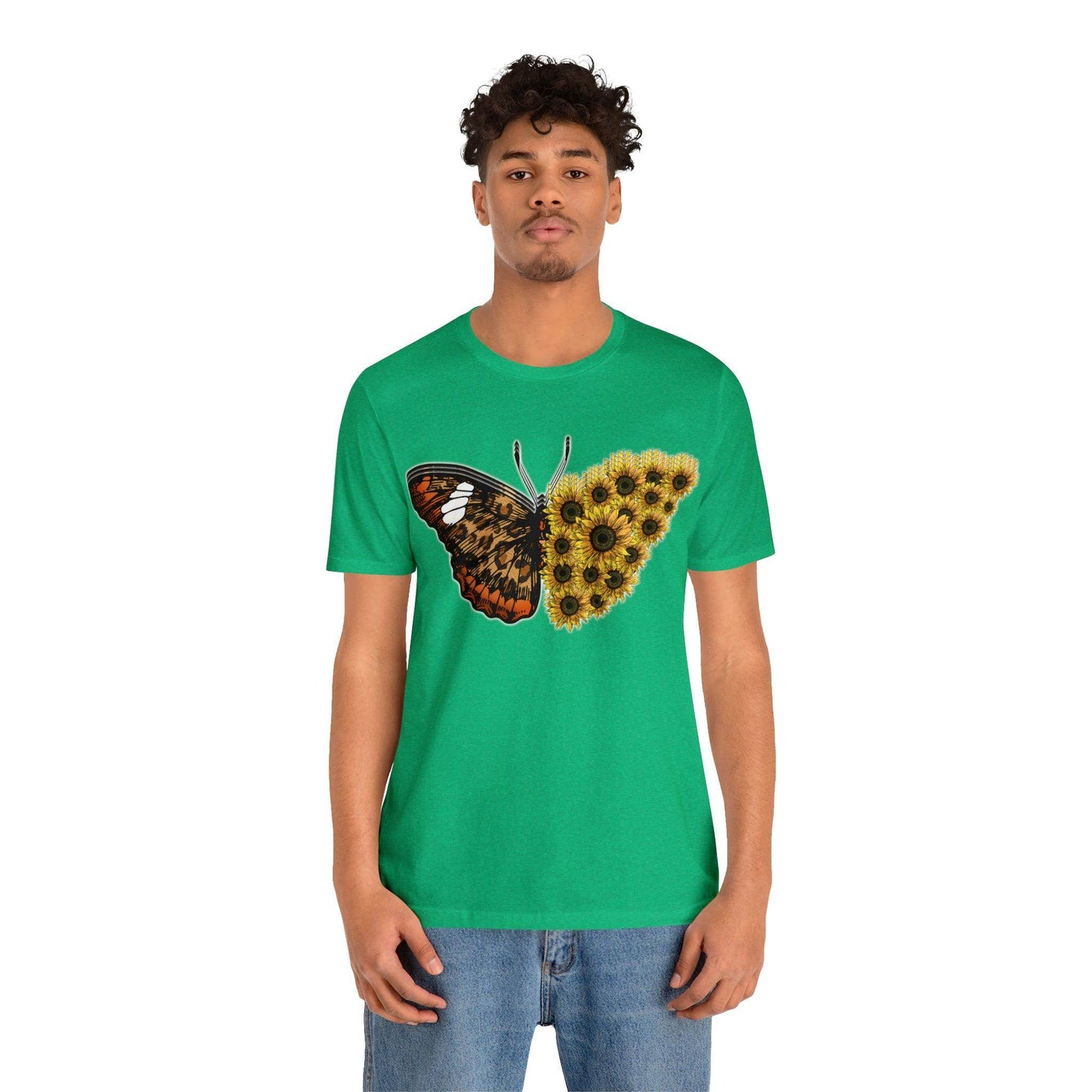 Butterfly Shirt, Sunflower Shirt, Insect Shirt Nature love T shirtFloral Tee Shirt, Flower Shirt, Garden Shirt, Womens Fall Summer shirt - Giftsmojo