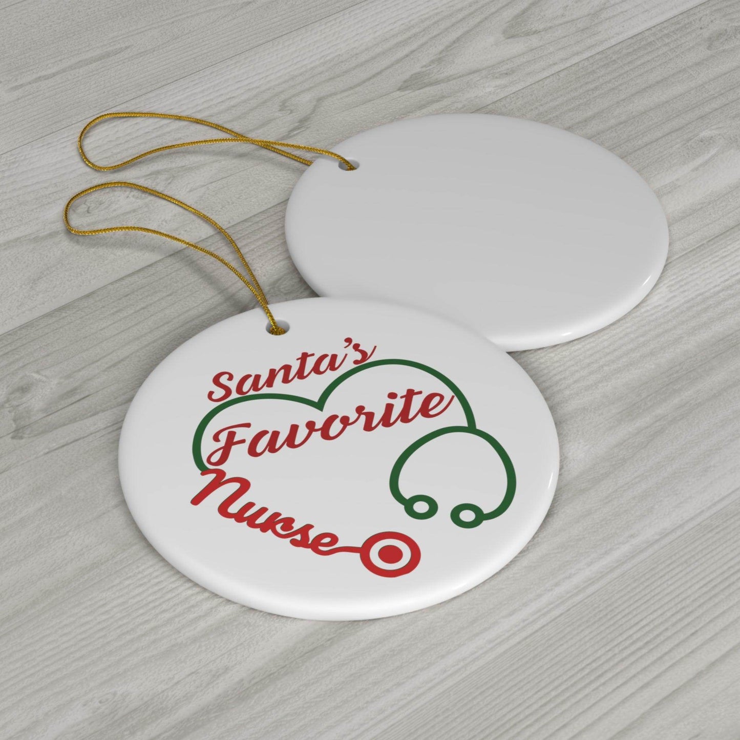 Santa's Favorite Nurse Christmas Ornament Nurse Ornament Nurse Christmas Tree Ornament Nurse Care Ornament Nurses Ornament Occupation Job - Giftsmojo